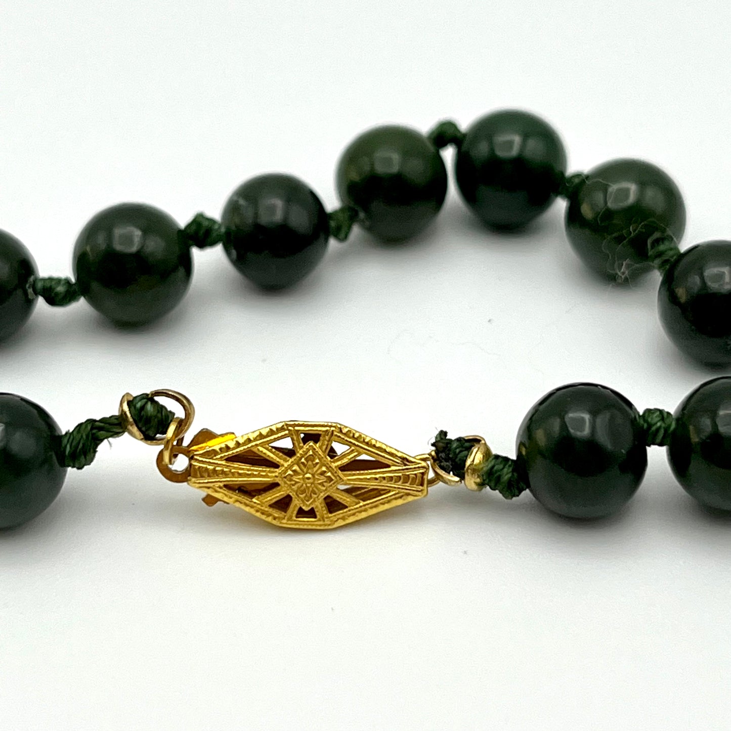 Late 40s/ Early 50s Hand Knotted Glass Bead Necklace