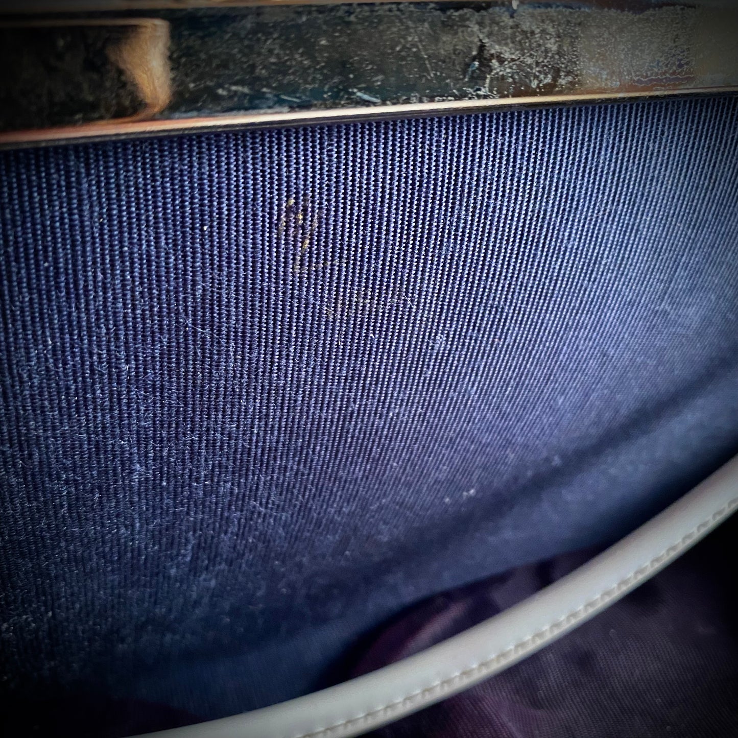 1960s HL White Patent Leather Clutch With Optional Handle