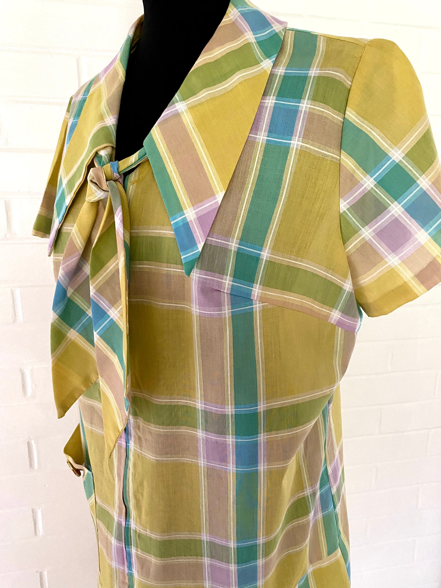 1960s Glenbrooke Plaid Dress