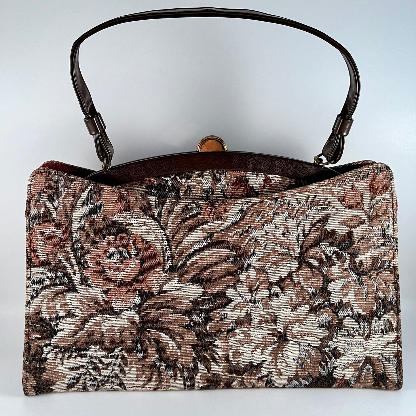 1960s Flowered Tapestry Handbag