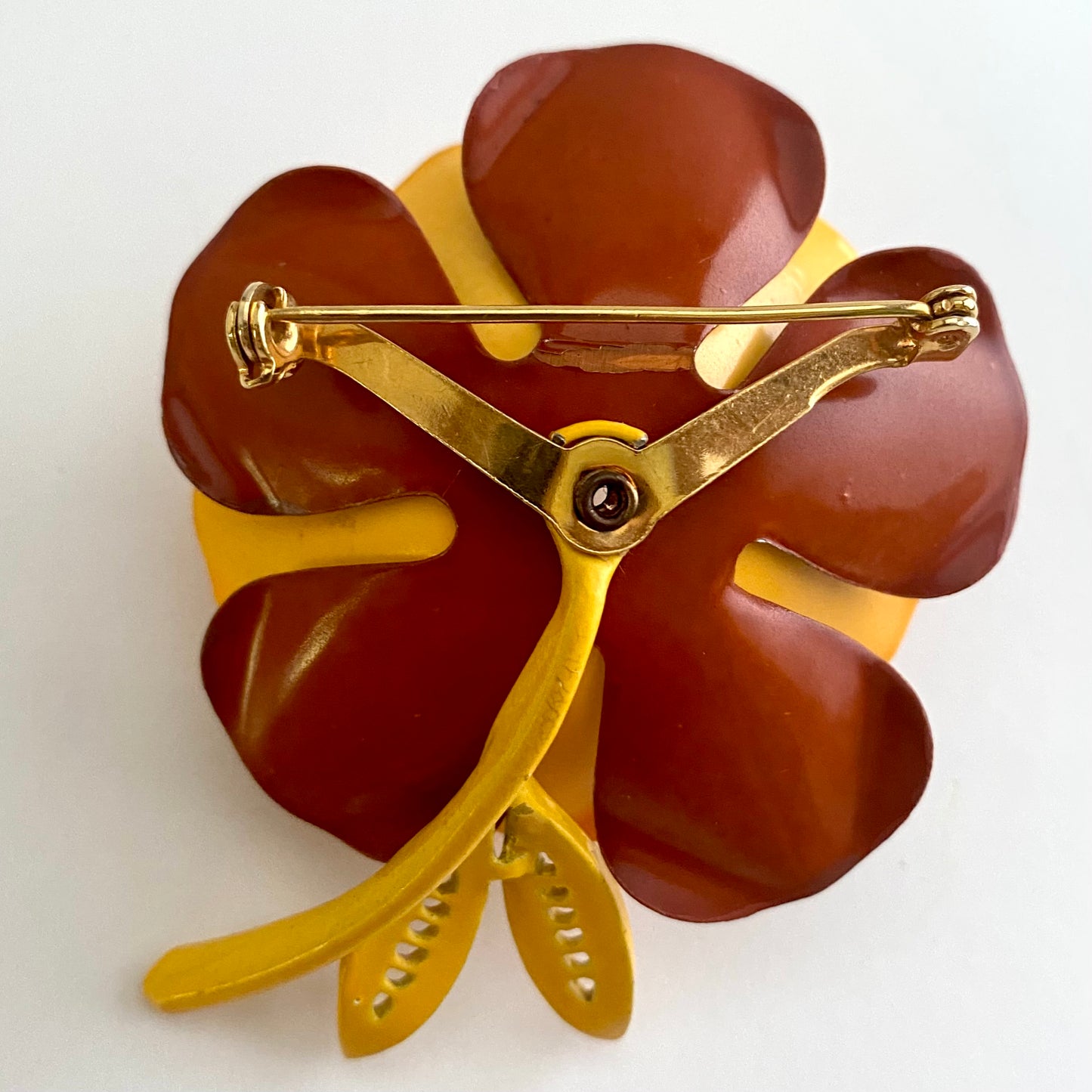 Late 60s/ Early 70s Enamel Flower Brooch