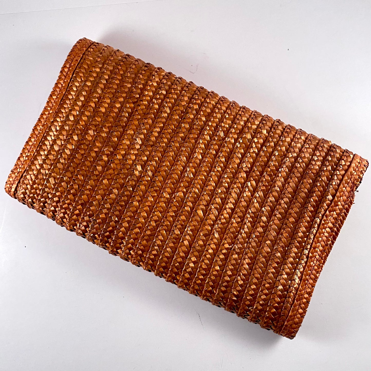 1970s Made In Hong Kong Woven Straw Clutch