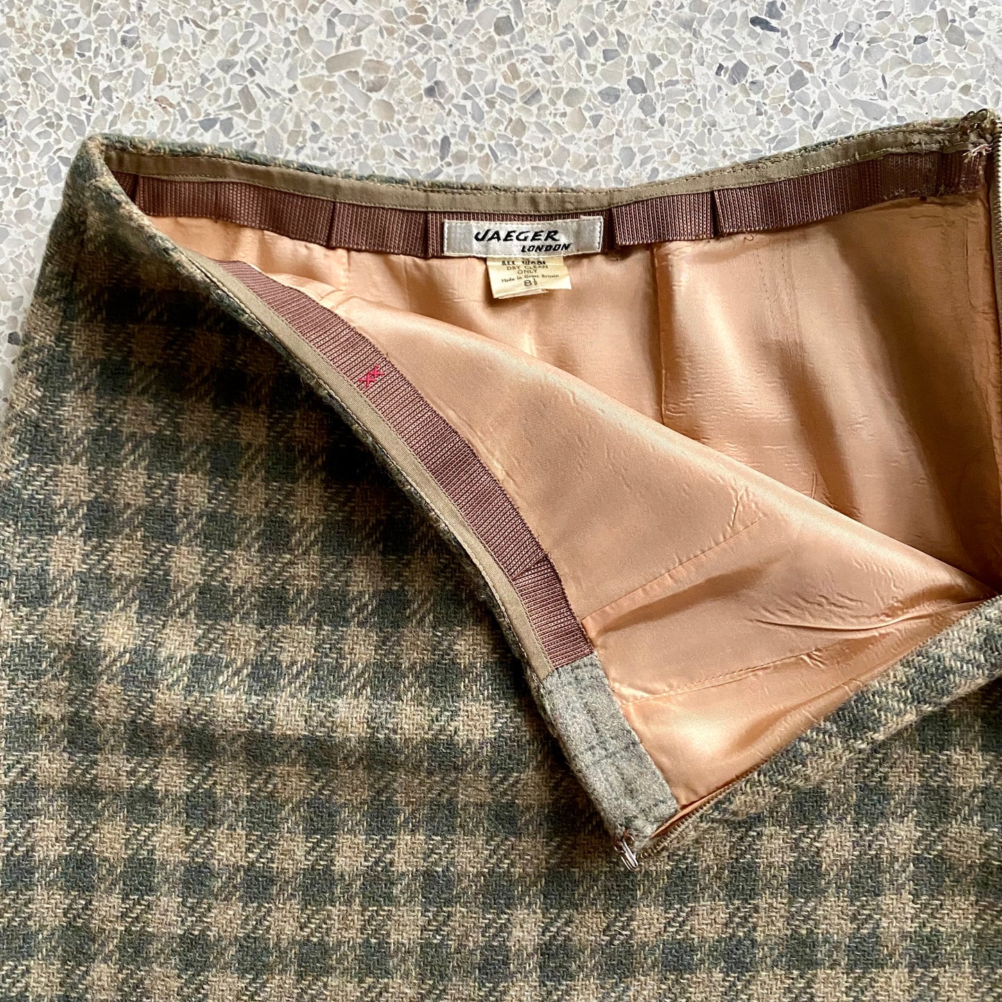 1960s Jaeger London Wool Skirt