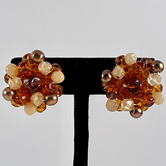 1960s West Germany Bead Earrings