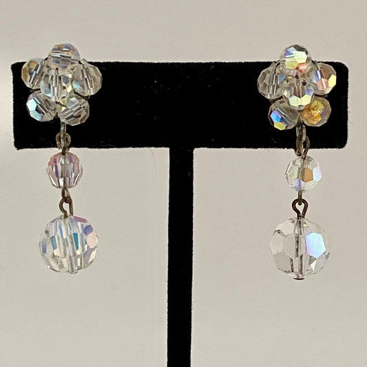 Late 50s/ Early 60s Crystal Drop Earrings