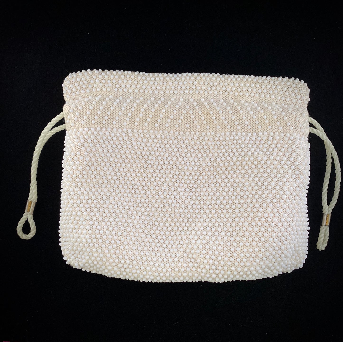 Late 50s/ Early 60s Beaded Reversible Drawstring Bag - Retro Kandy Vintage