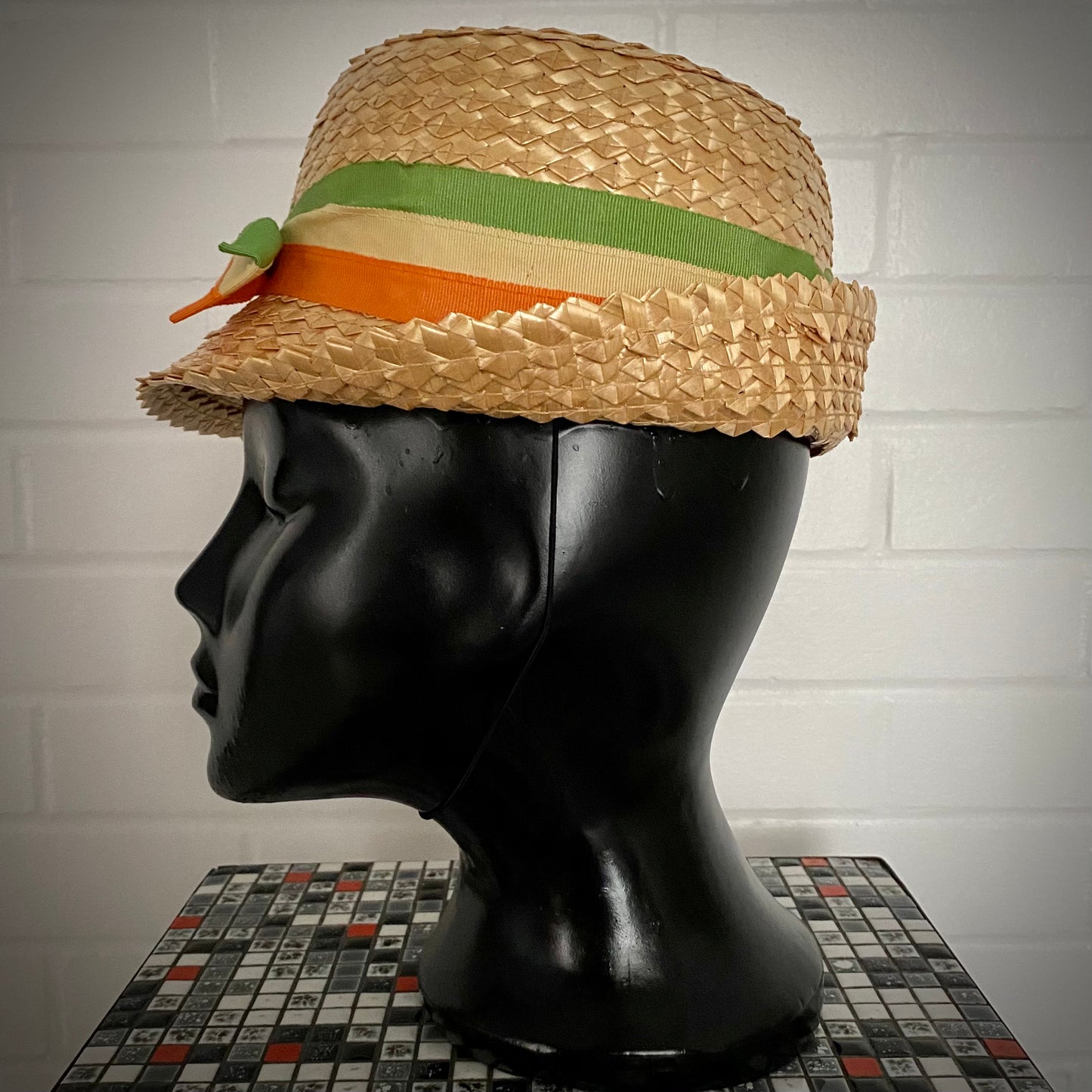 Late 60s/ Early 70's Straw Boater Hat