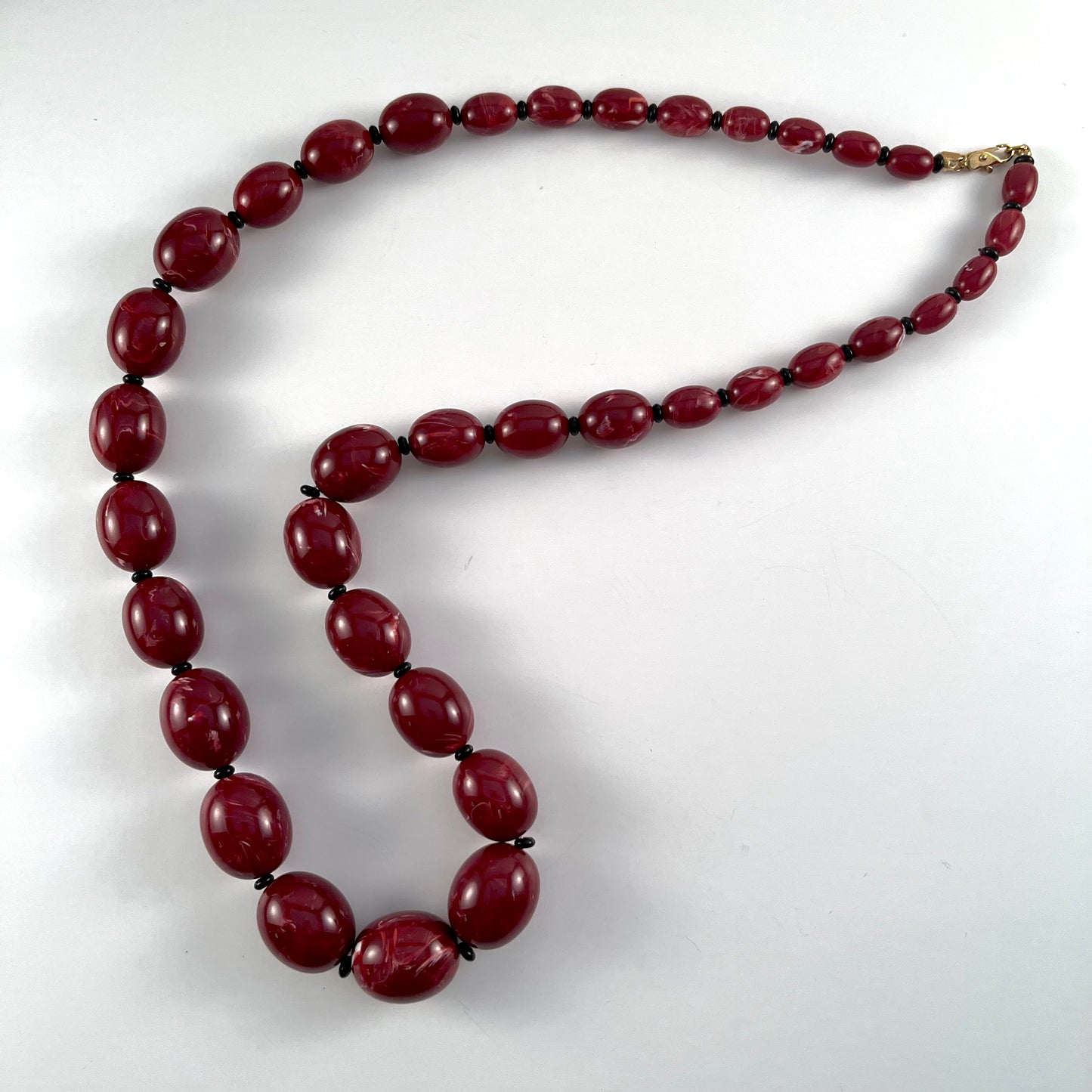Late 70s/ Early 80s Monet Burgundy Bead Necklace