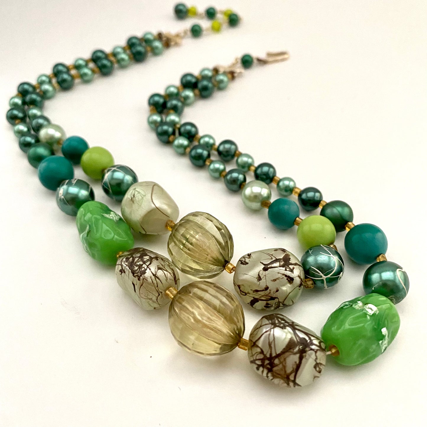 1960s Japan Double Strand Bead Necklace