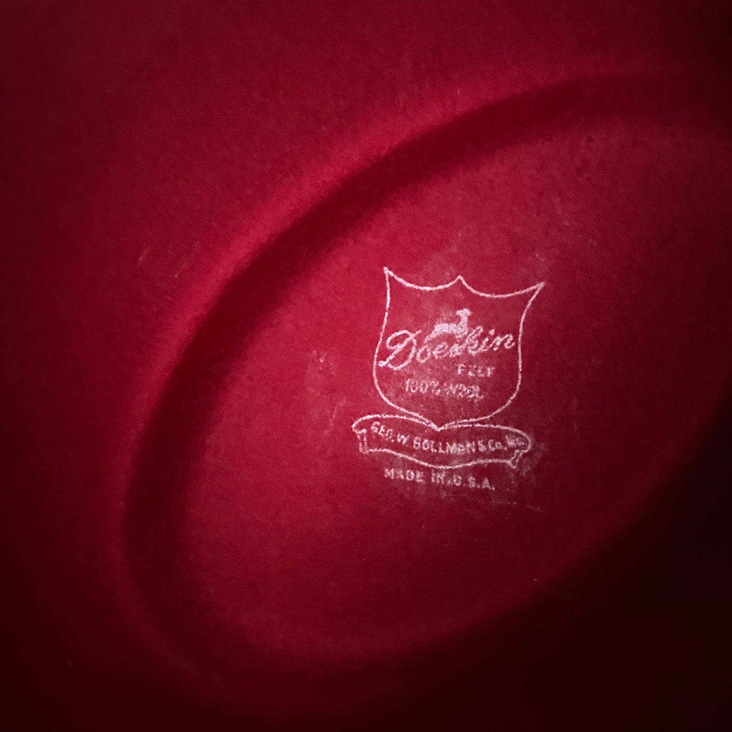 1940s Geo. W. Bollman & Co. Inc. Wool Felt Hat