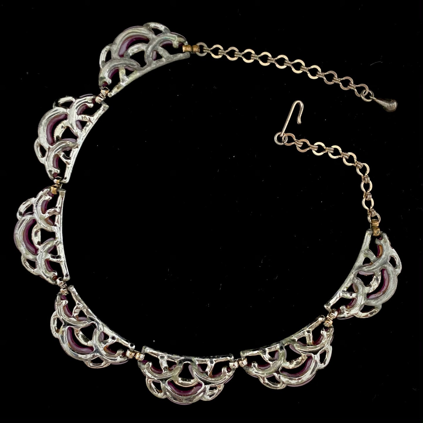 Late 50s/ Early 60s Purple Lucite Necklace
