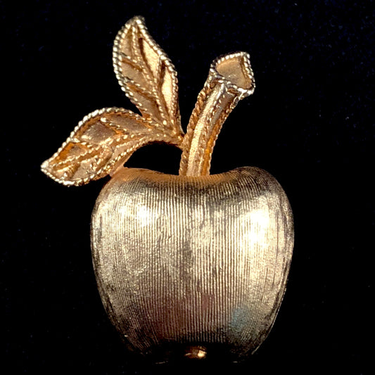 1974 Avon Gilded Apple Brooch - Retro Kandy Vintage