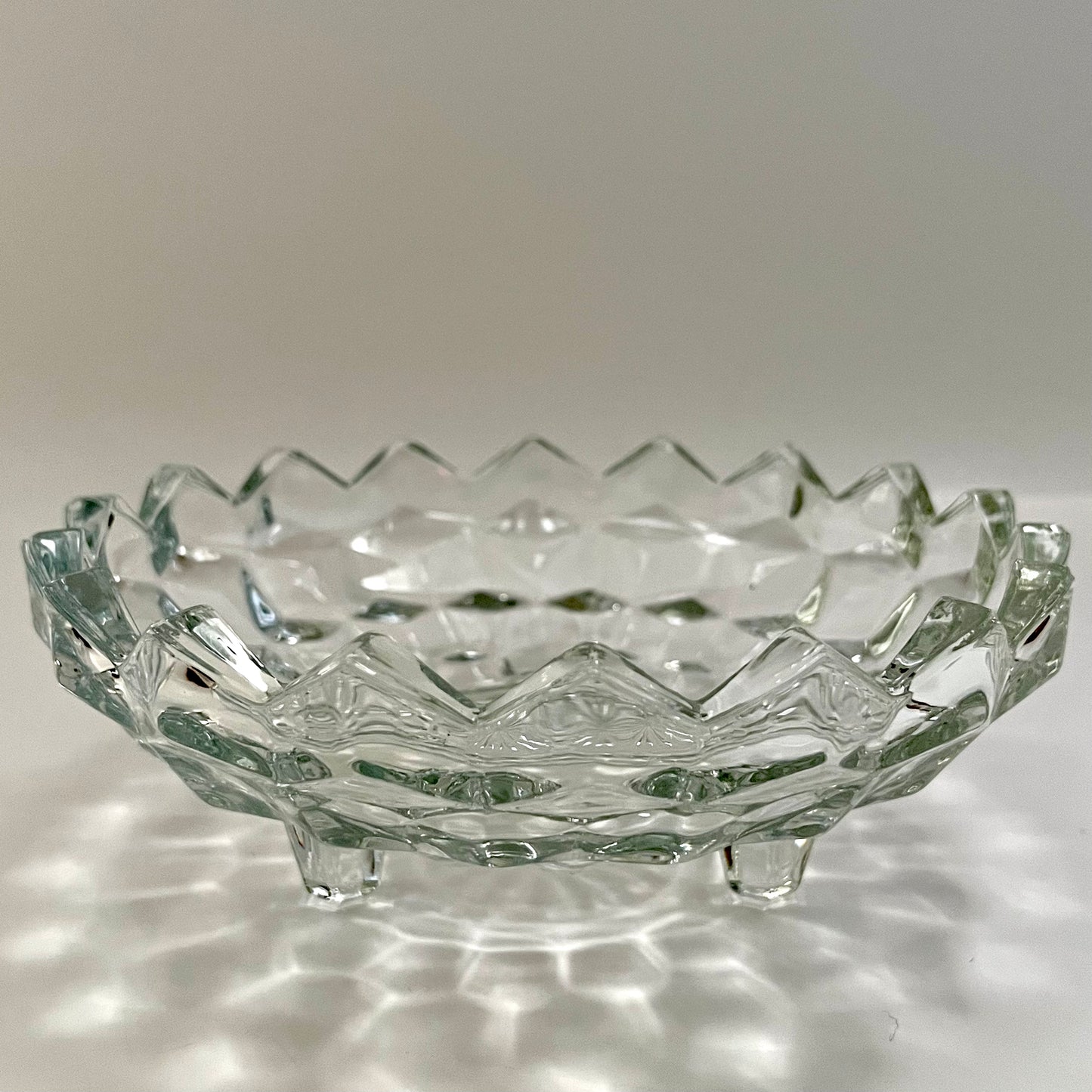 1960s Footed Glass Candy Dish