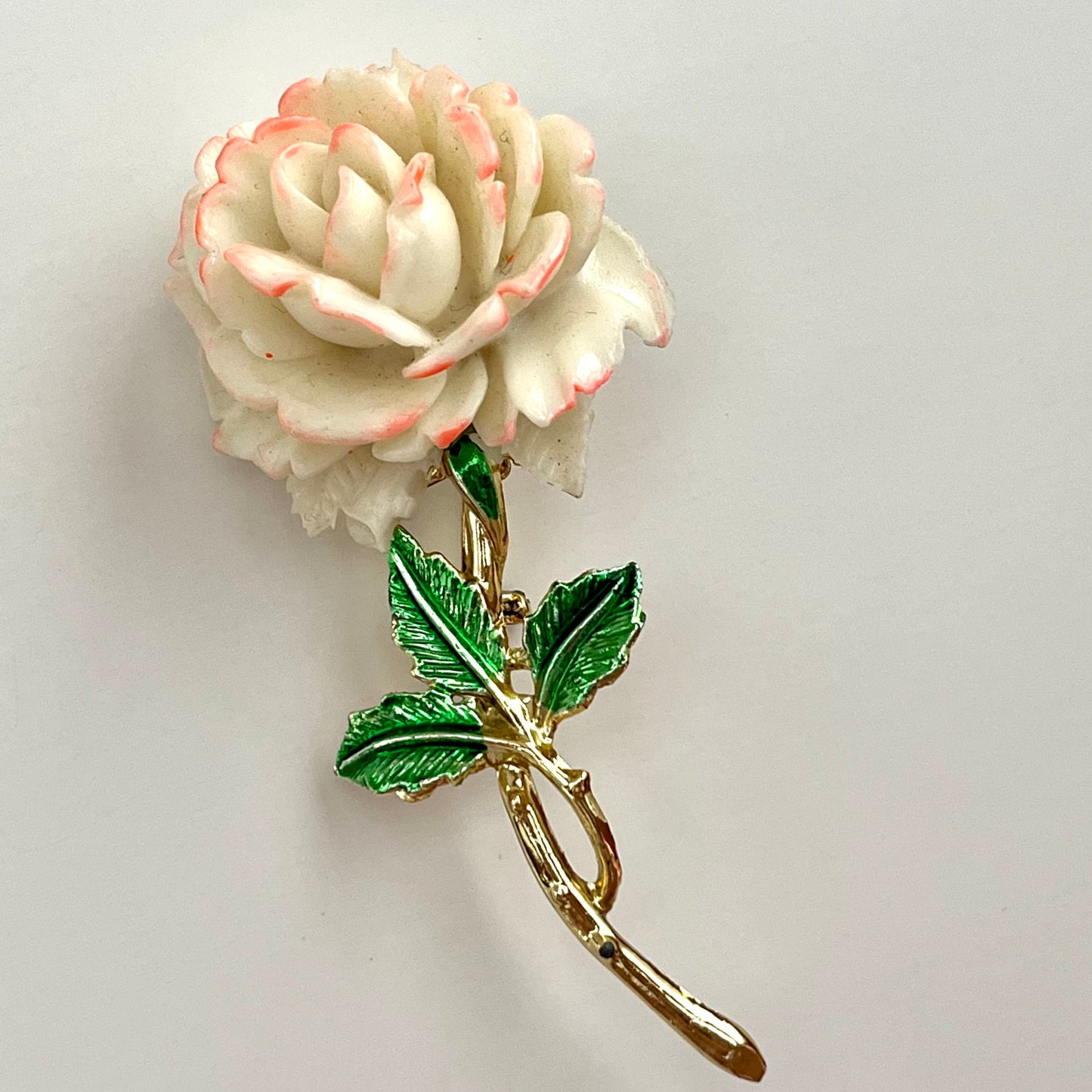 1960s Rose Flower Brooch