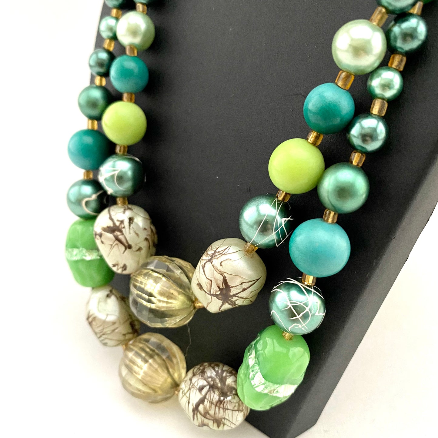 1960s Japan Double Strand Bead Necklace