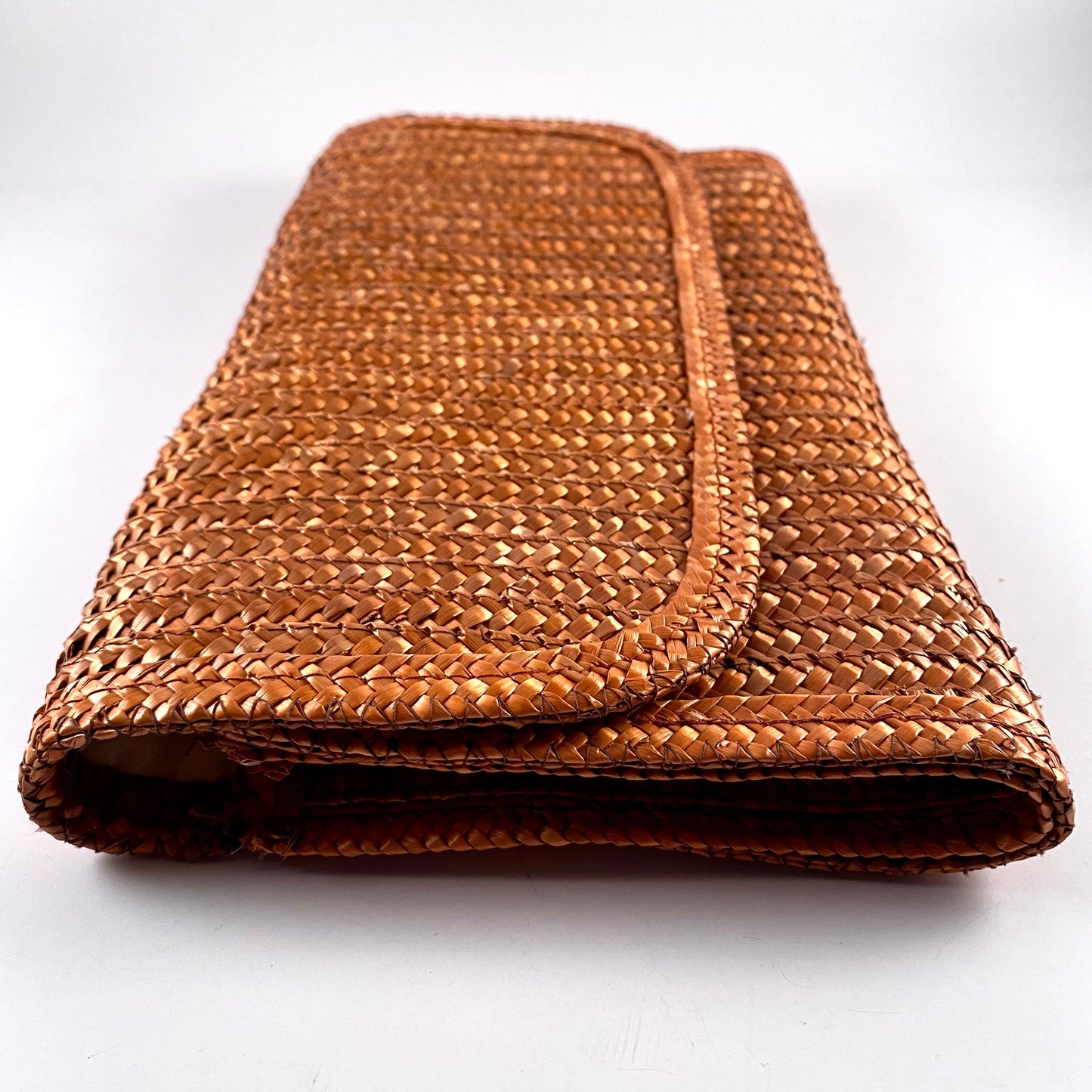 1970s Made In Hong Kong Woven Straw Clutch