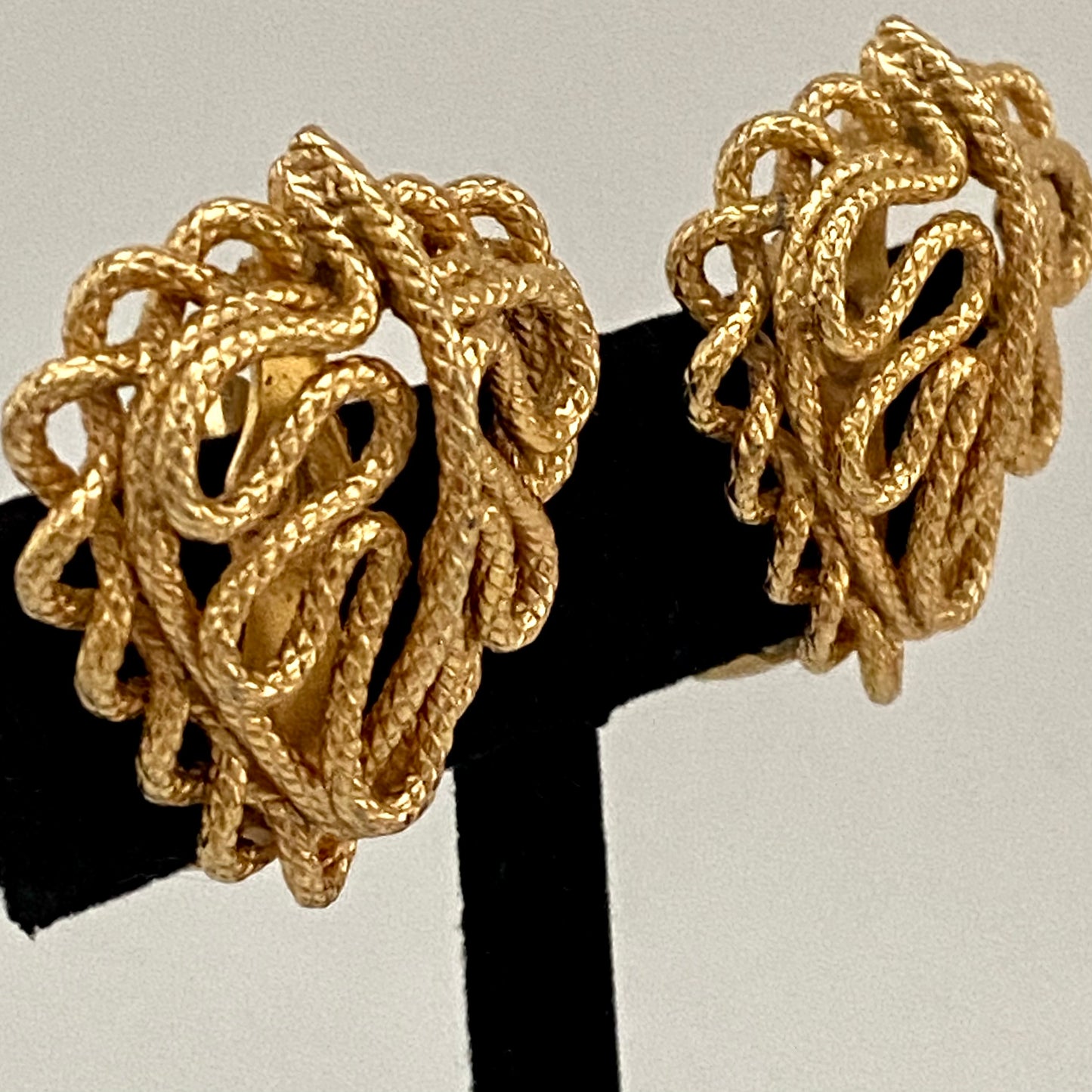 1960s Napier Leaf Clip Earrings