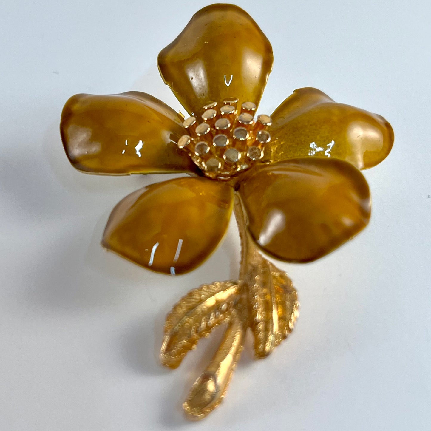 Late 60s/ Early 70s Enamel Flower Brooch