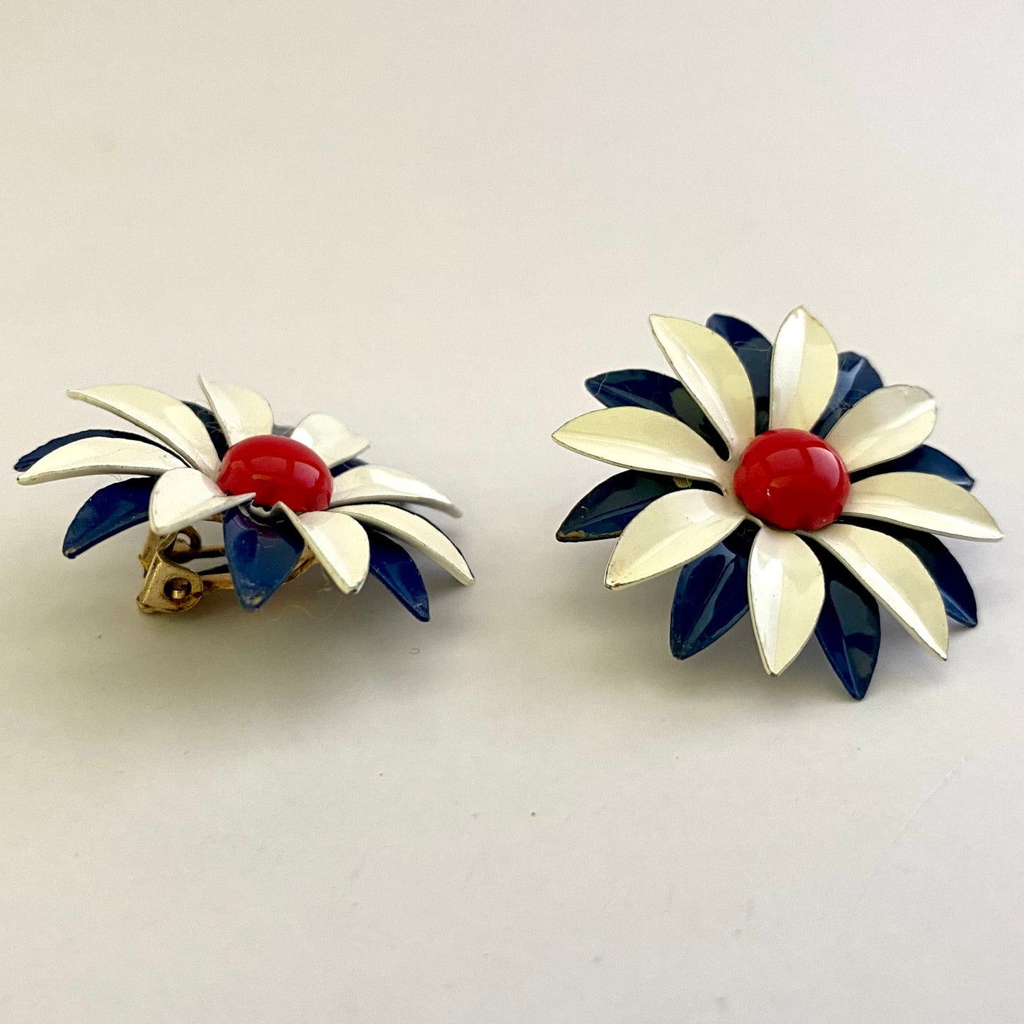 Late 60s/ Early 70s Americana Enamel Earrings