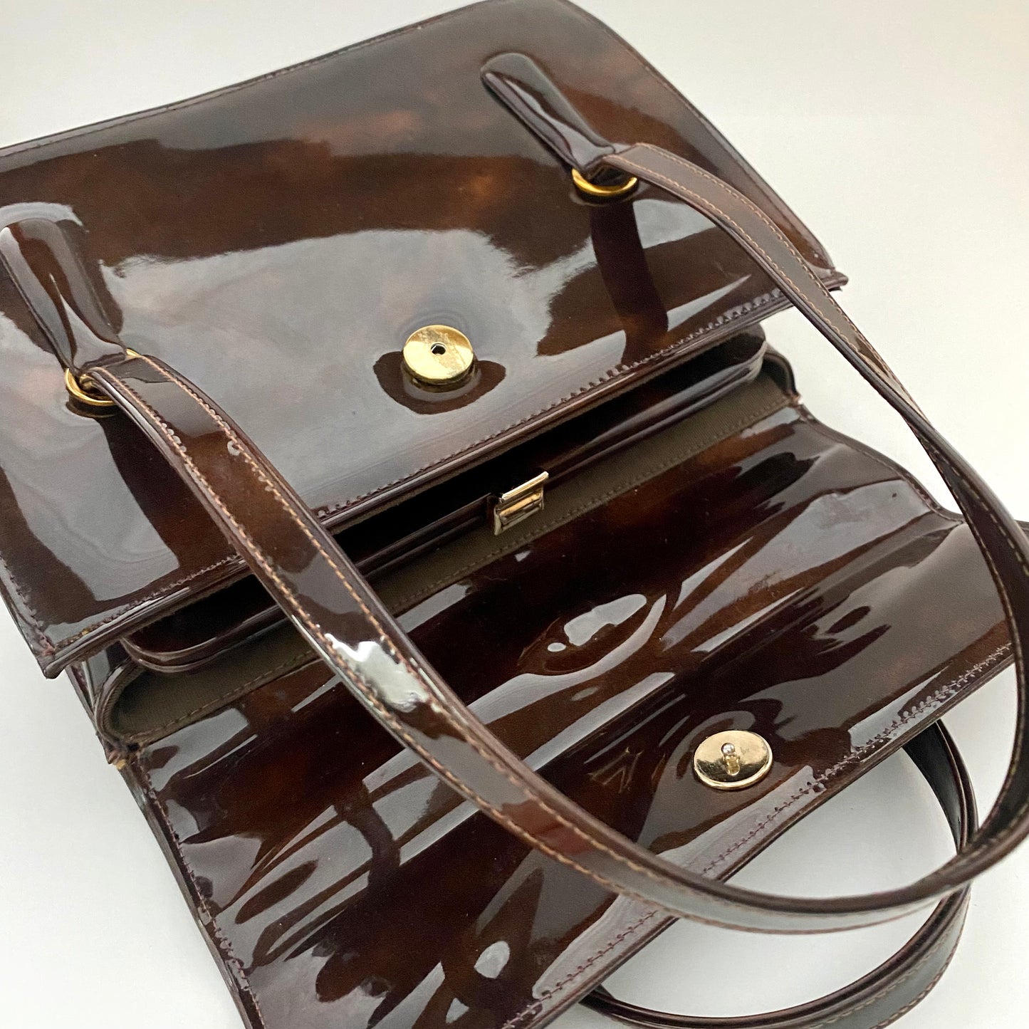 1950s Empress Patent Leather Handbag