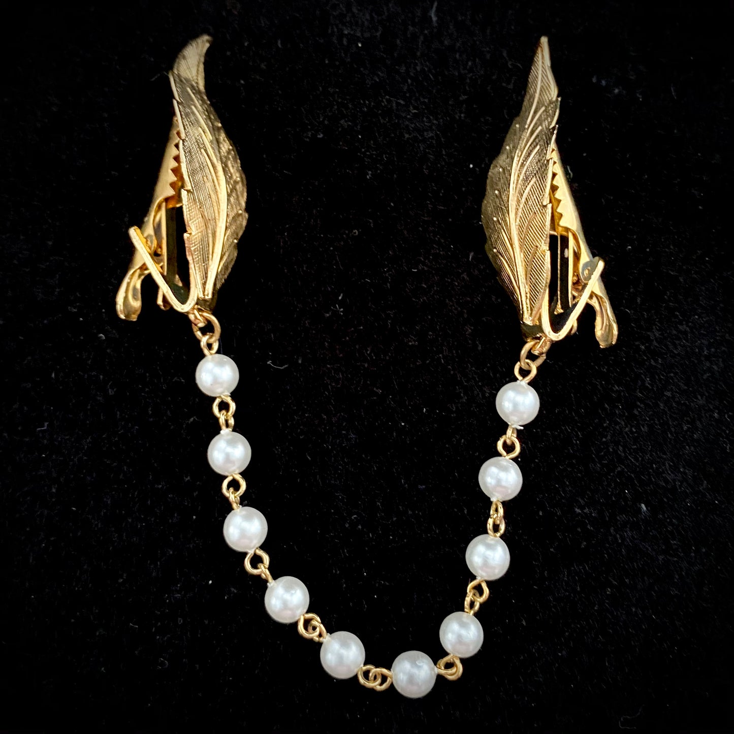 1960s Leaf Sweater Guard With Original Box