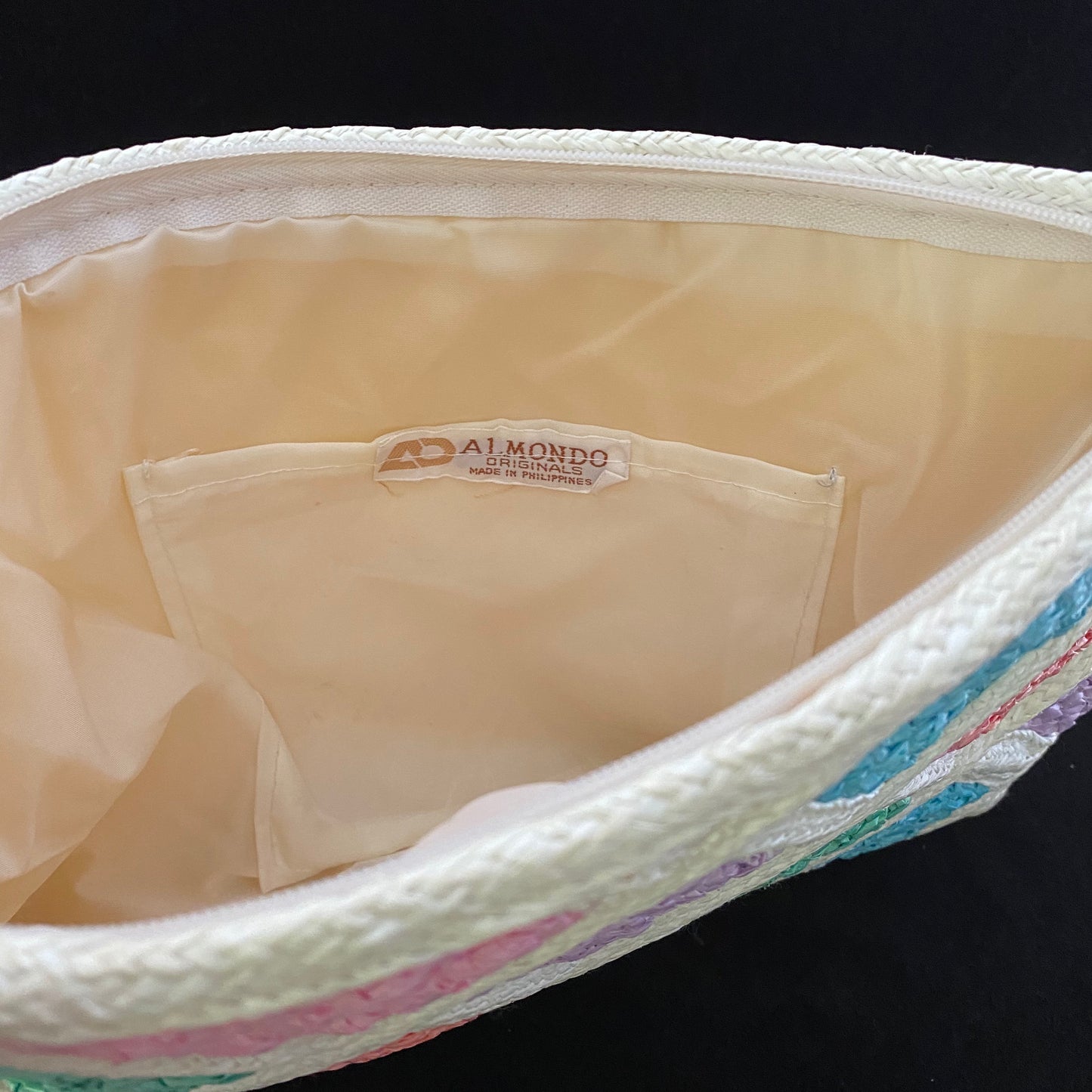1980s Almondo Originals Raffia Clutch - Retro Kandy Vintage