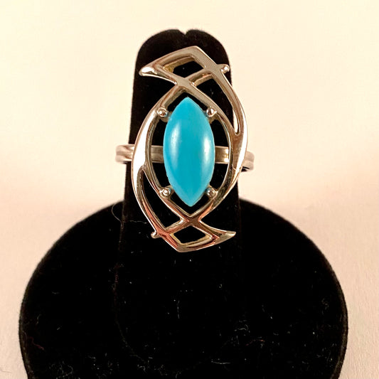 1972 Sarah Coventry Blue Moonlet Ring