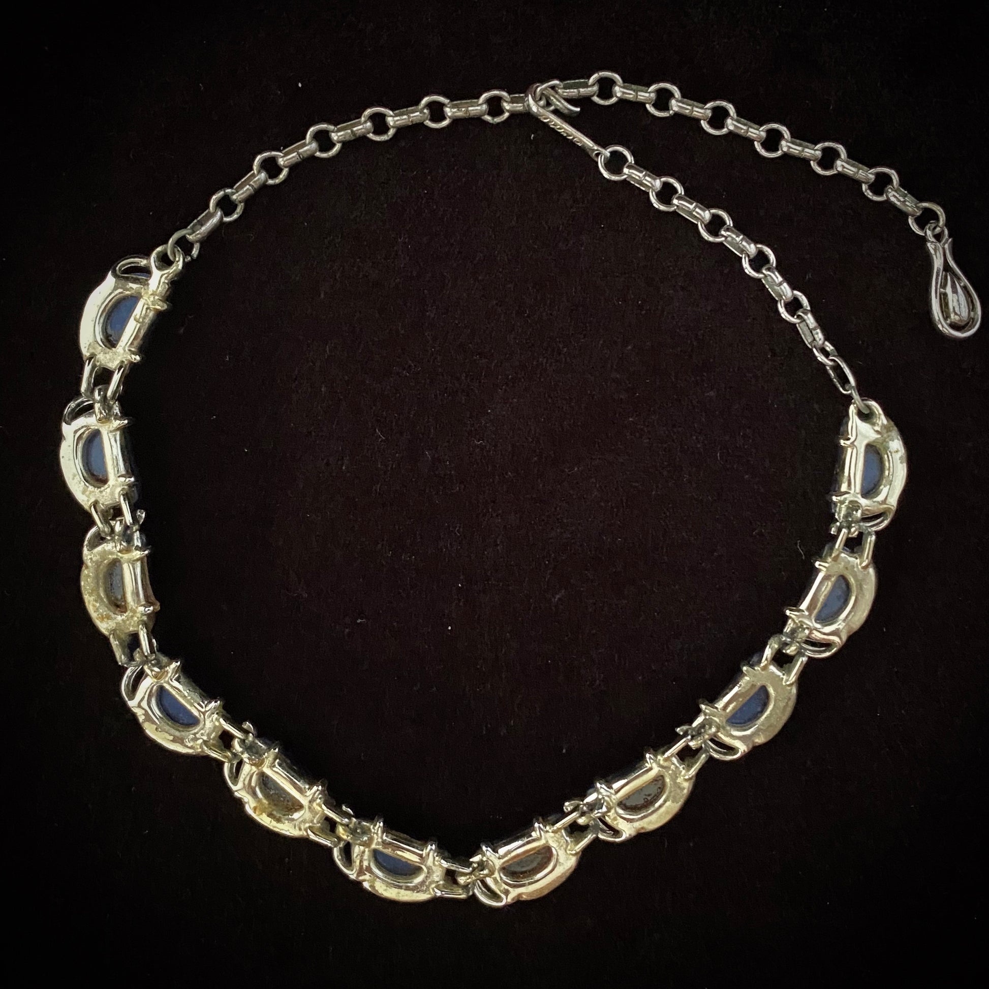 Late 50s/ Early 60s Coro Blue and Silver Necklace - Retro Kandy Vintage