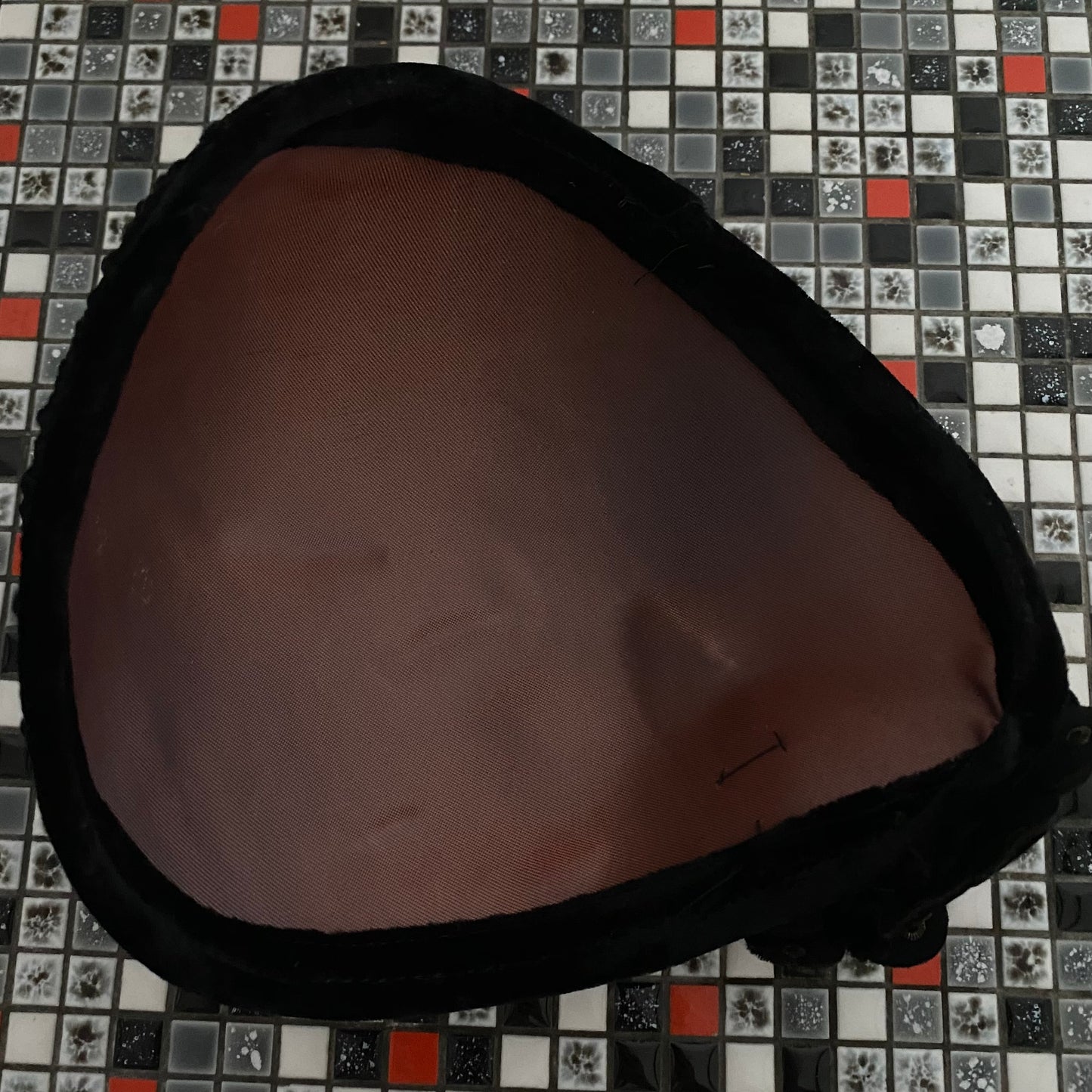 1940s Black Velvet Juliet Helmet Hat