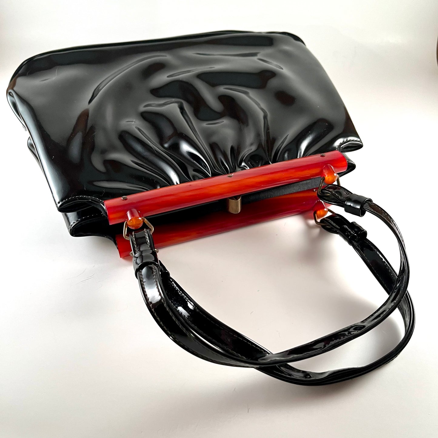Late 50s/ Early 60s Garay Patent & Lucite Handbag