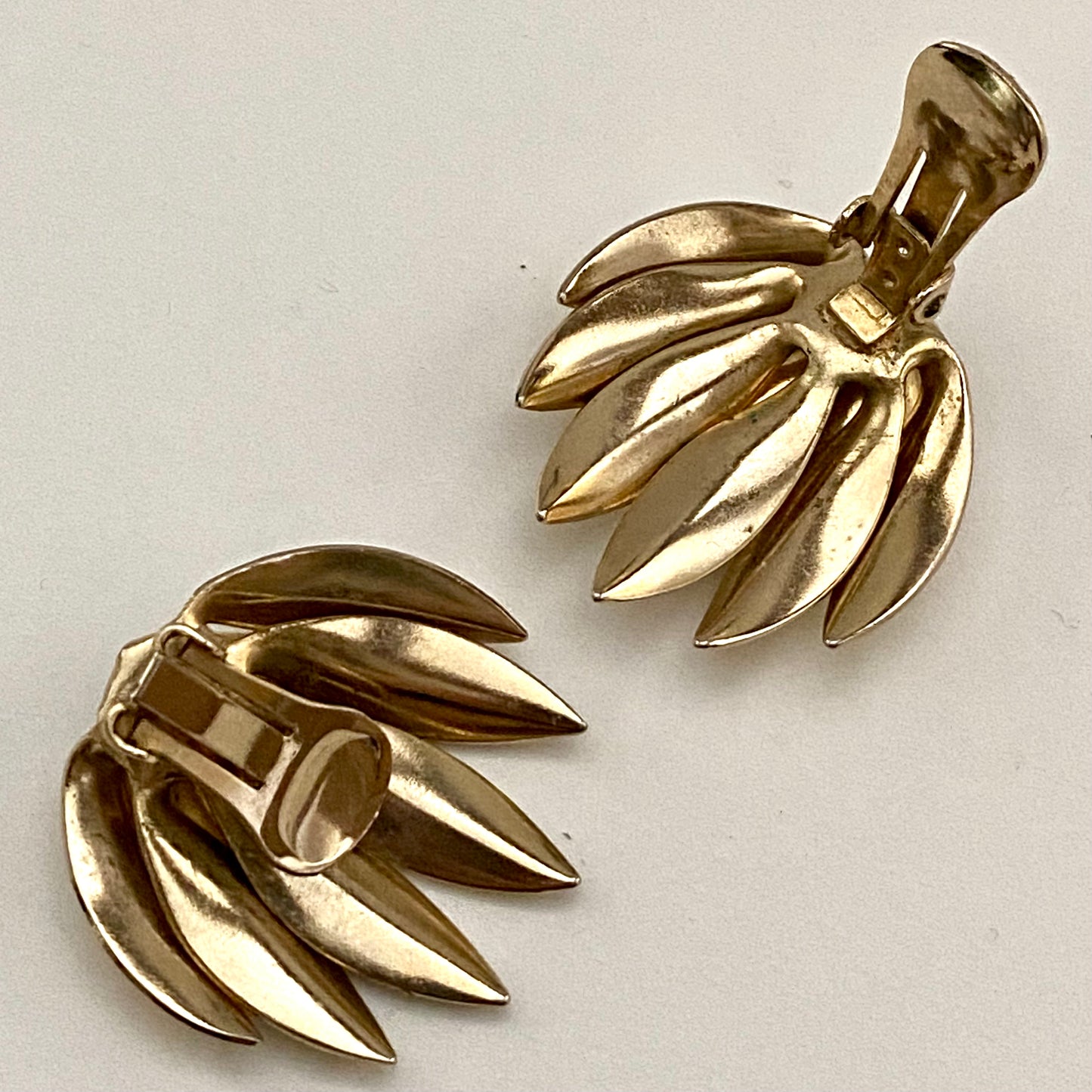 1960s Abstract Leaf/Flower Earrings