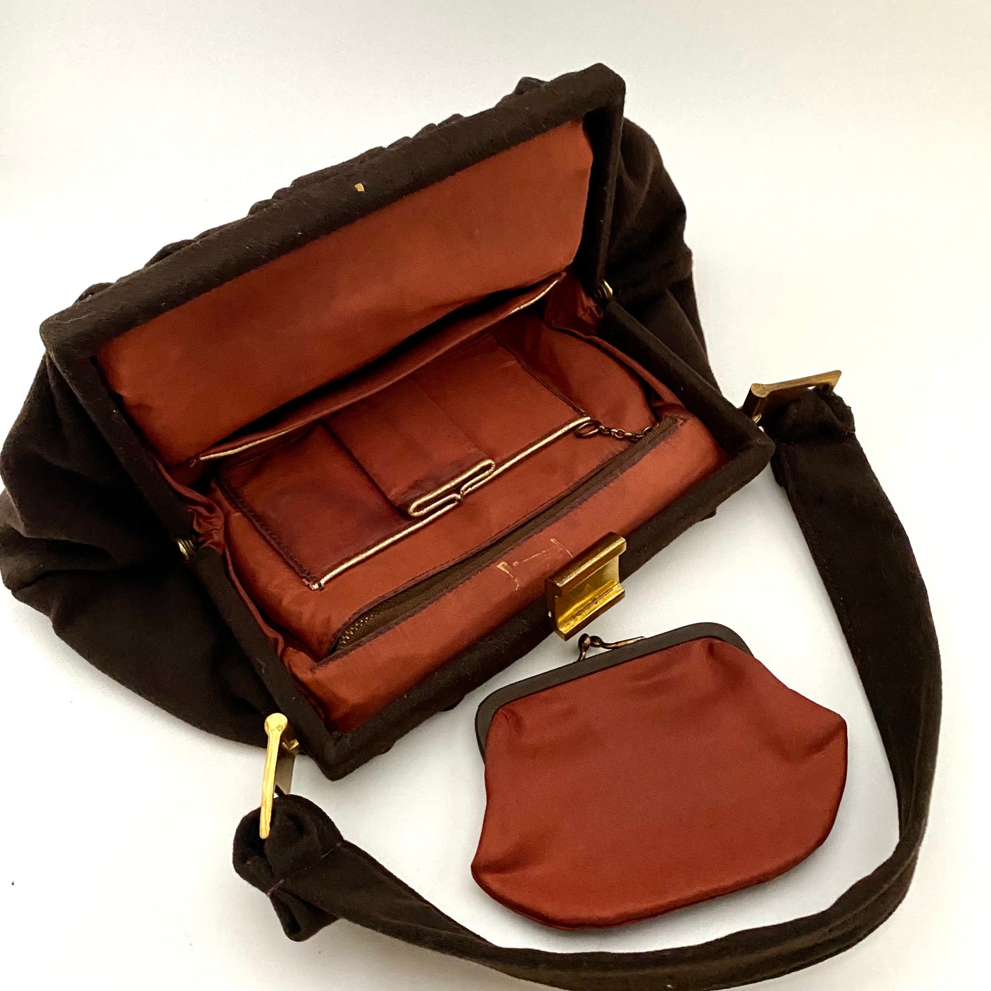 1940s Ingber Brown Handbag