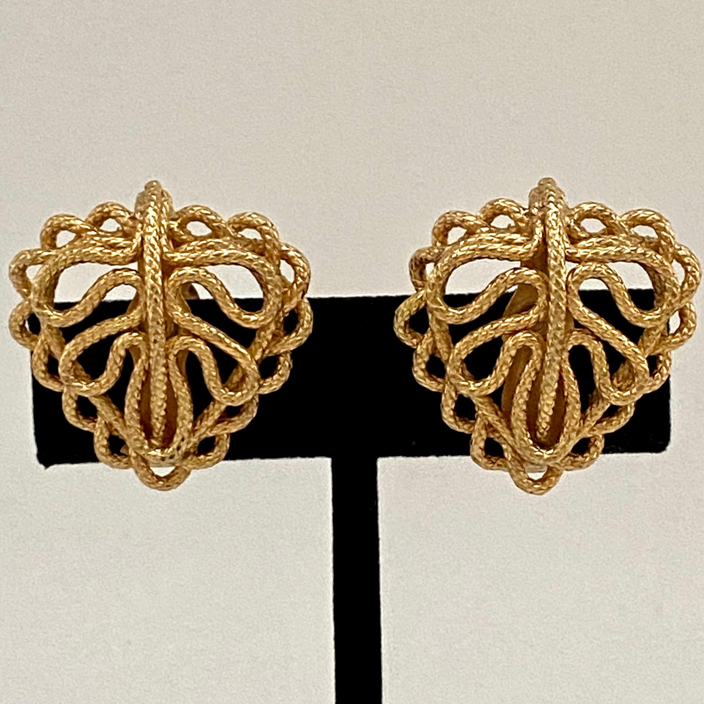 1960s Napier Leaf Clip Earrings