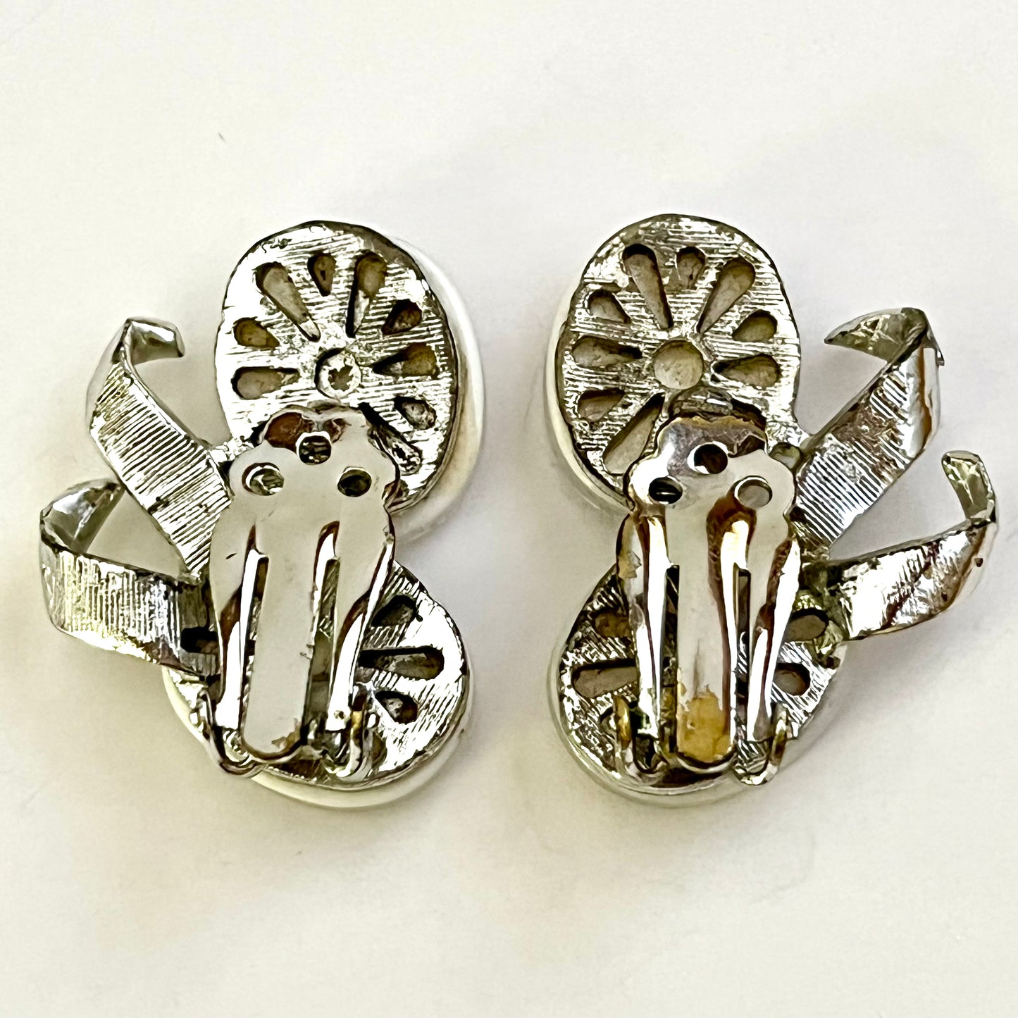 Late 50s/ Early 60s Glitter Lucite Earrings
