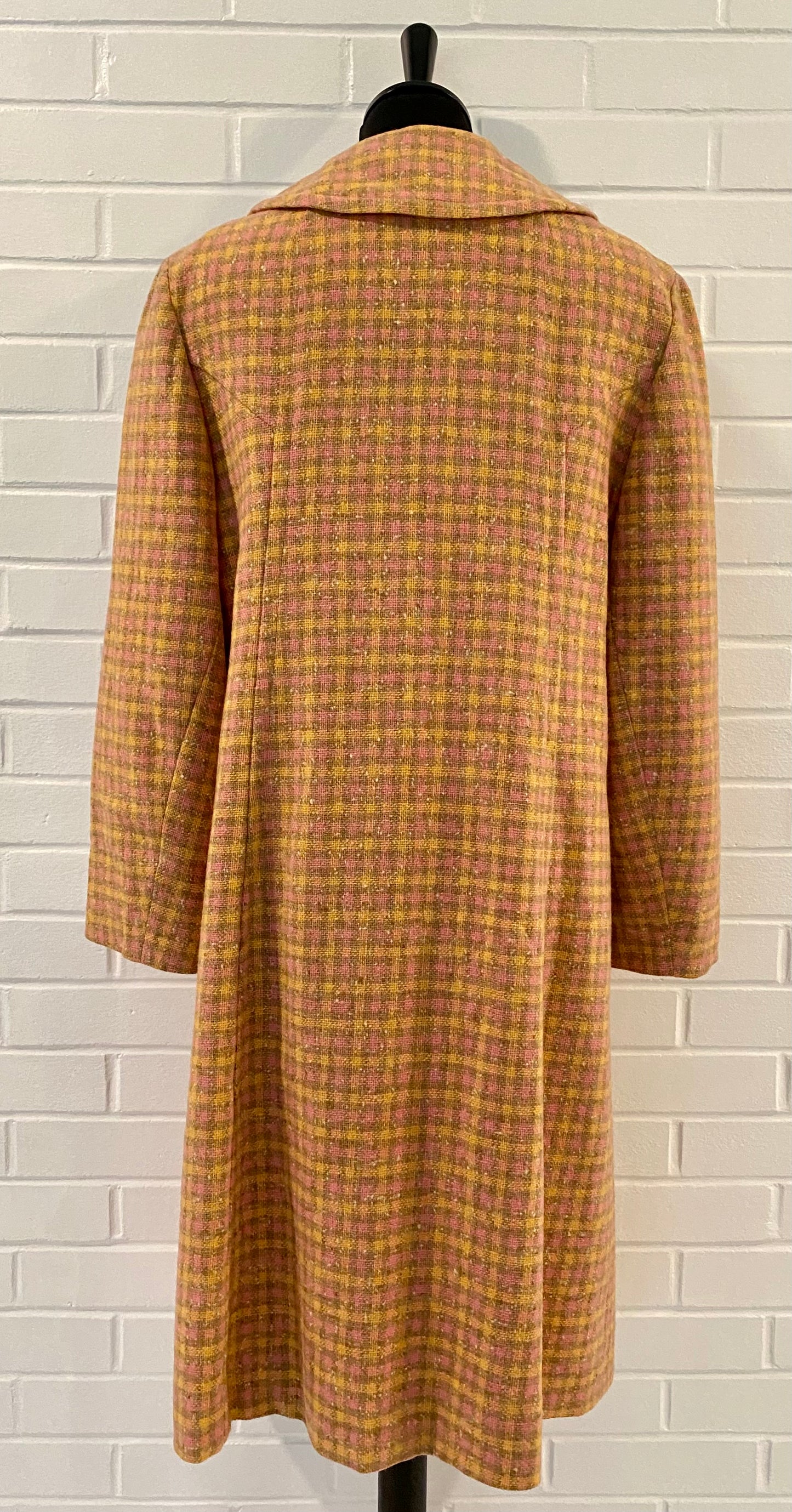 1960s Pendleton Plaid Wool Coat