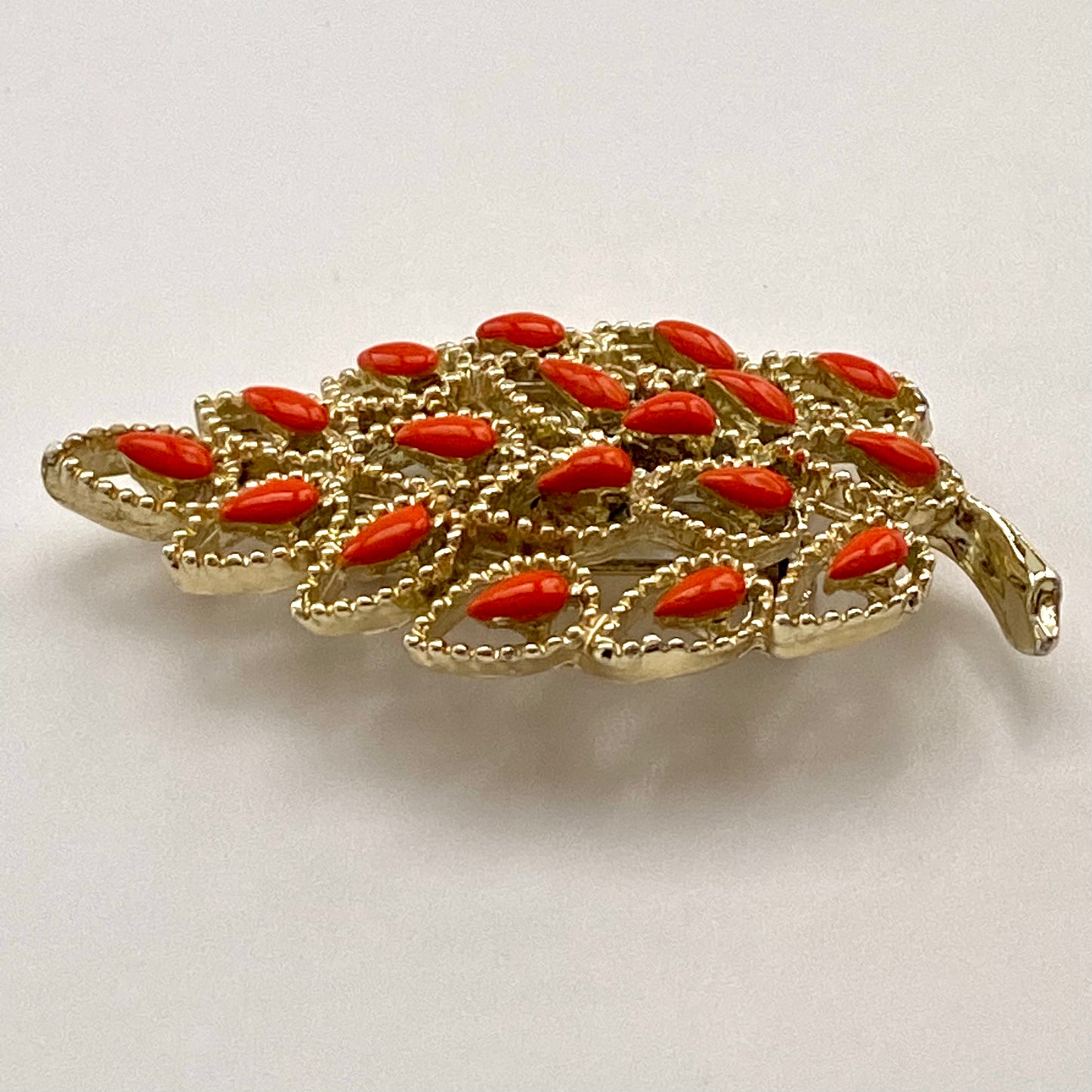 1960s Gerry's Leaf Brooch