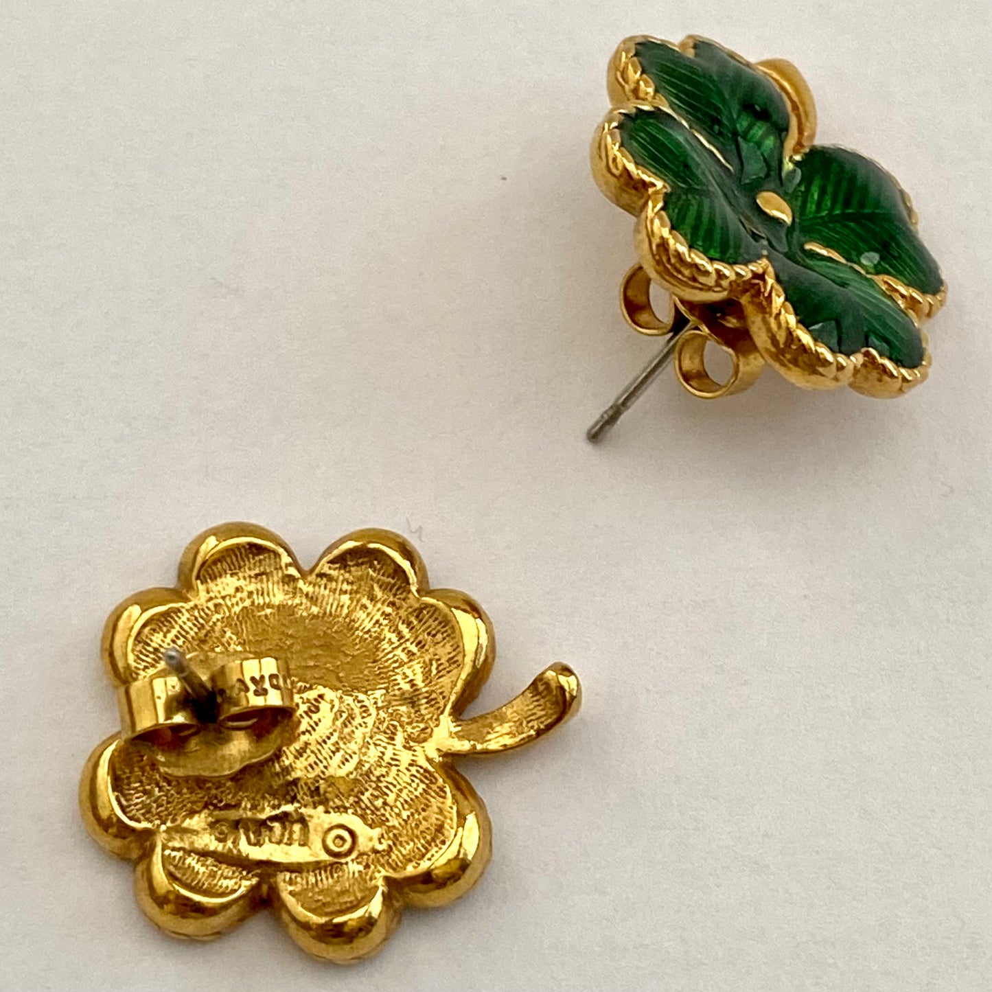 1993 Avon Lucky Clover Earrings