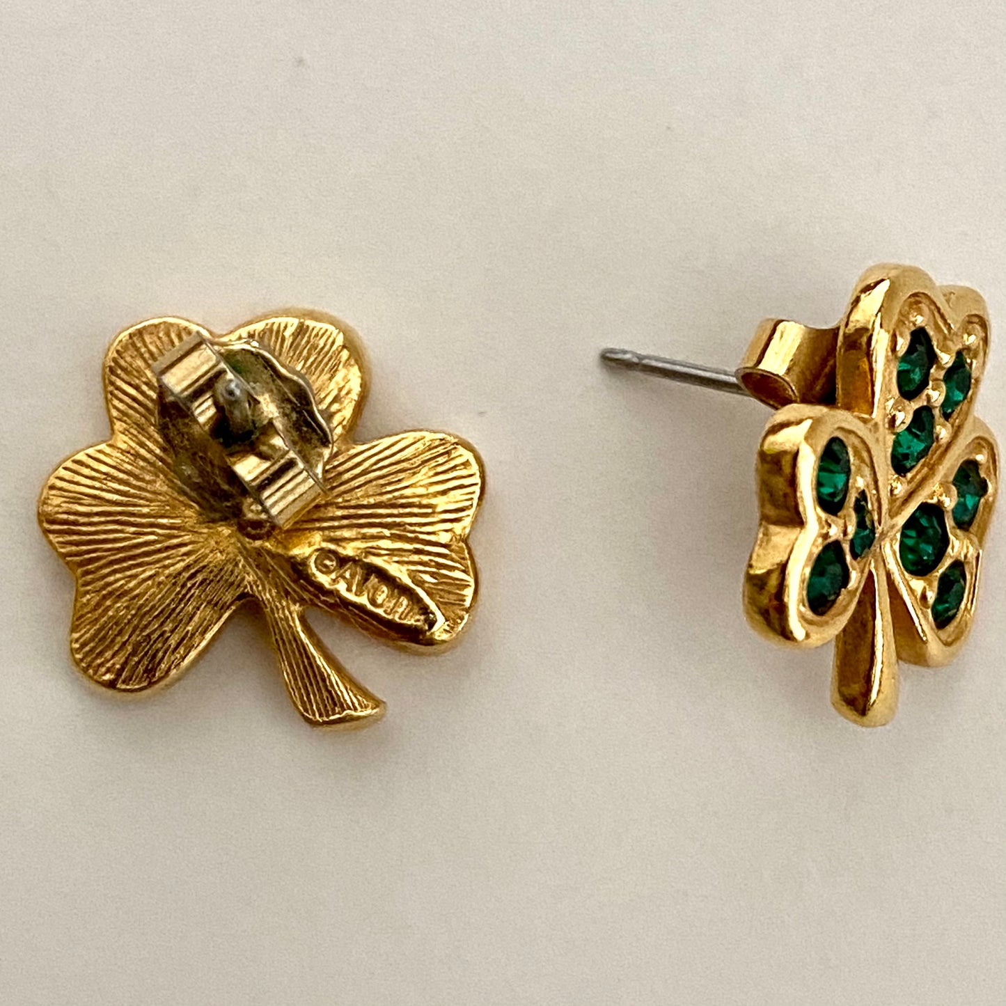 1990s Avon Shamrock Earrings