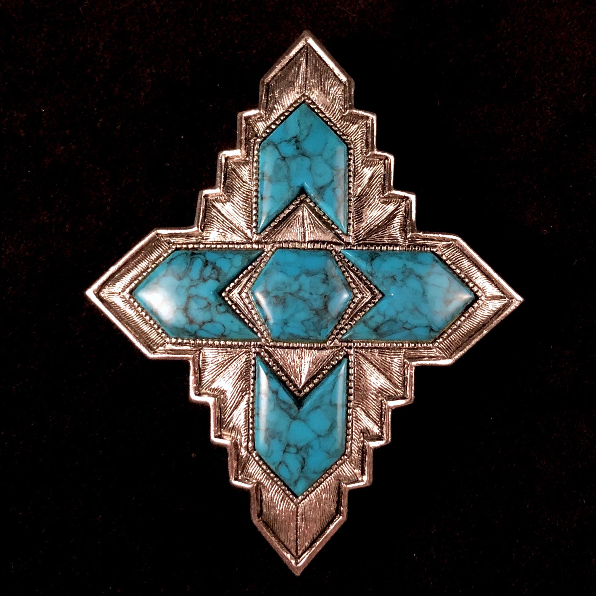 1974 Sarah Coventry Inca Brooch - Retro Kandy Vintage