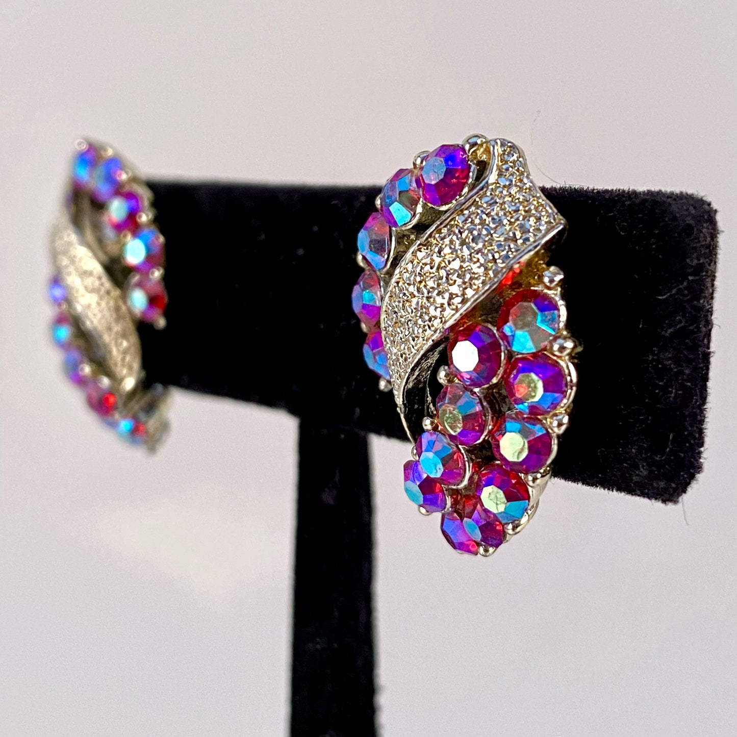 Late 50s/ Early 60s Coro Aurora Borealis Earrings