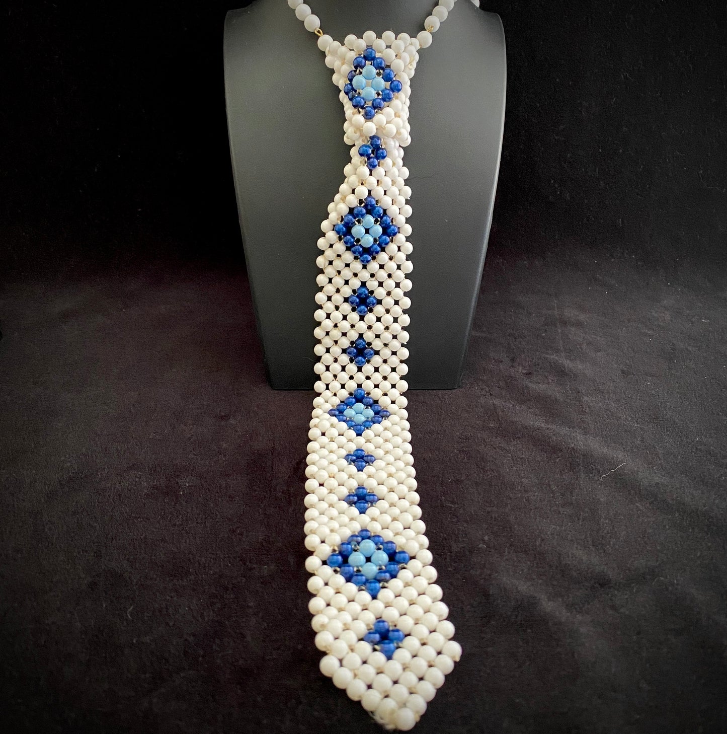 1960s Hong Kong Beaded Necktie