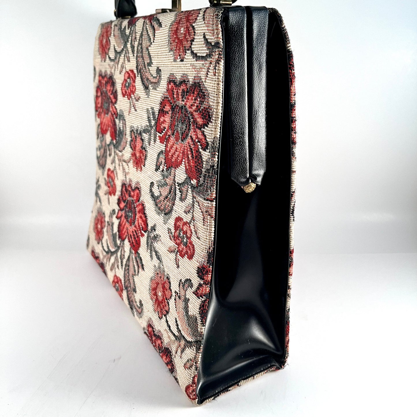 1960s Flowered Tapestry Handbag