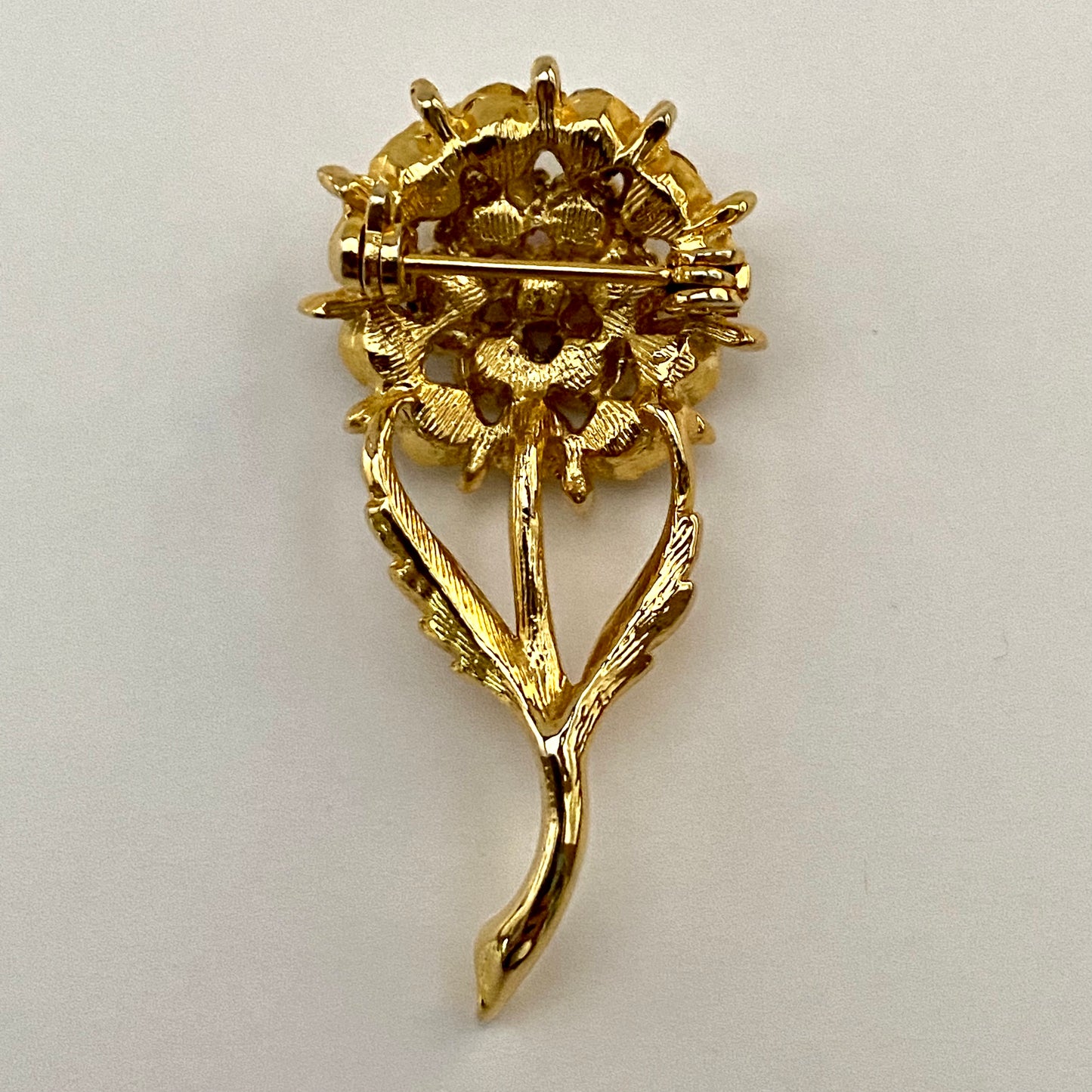 Late 60s/ Early 70s Rhinestone Flower Brooch