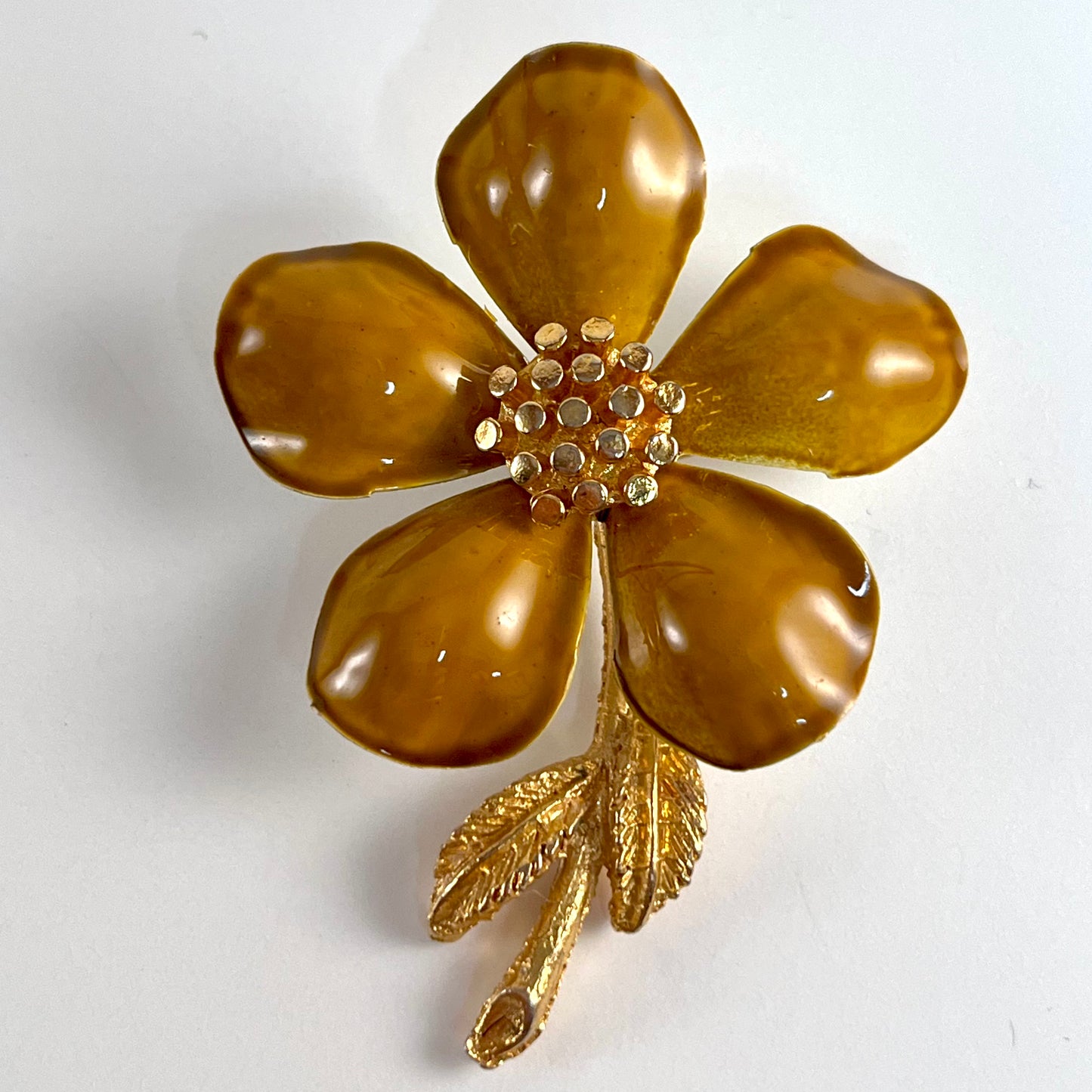 Late 60s/ Early 70s Enamel Flower Brooch