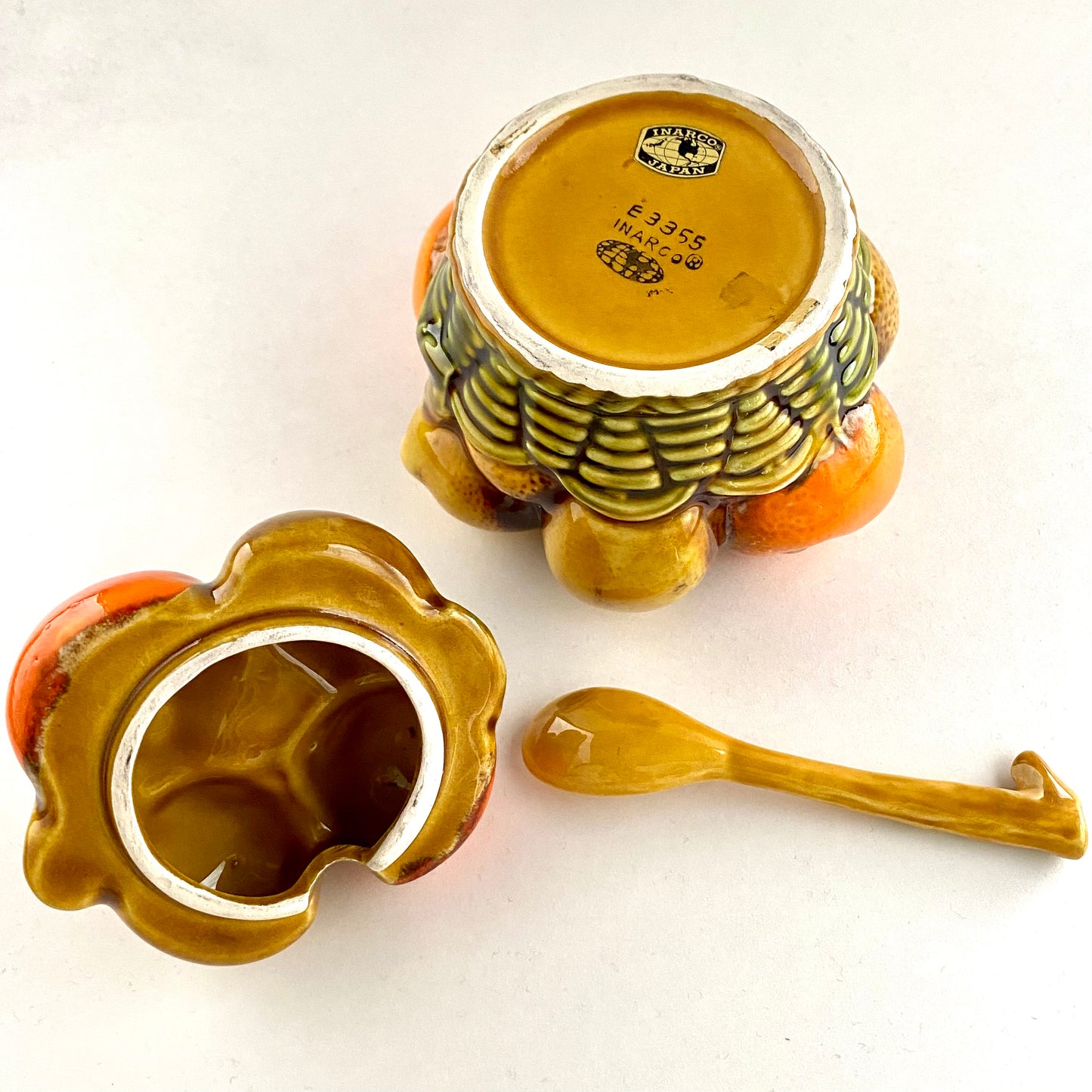 Late 60s/ Early 70s Orange Spice by Inarco, Japan Sugar Bowl