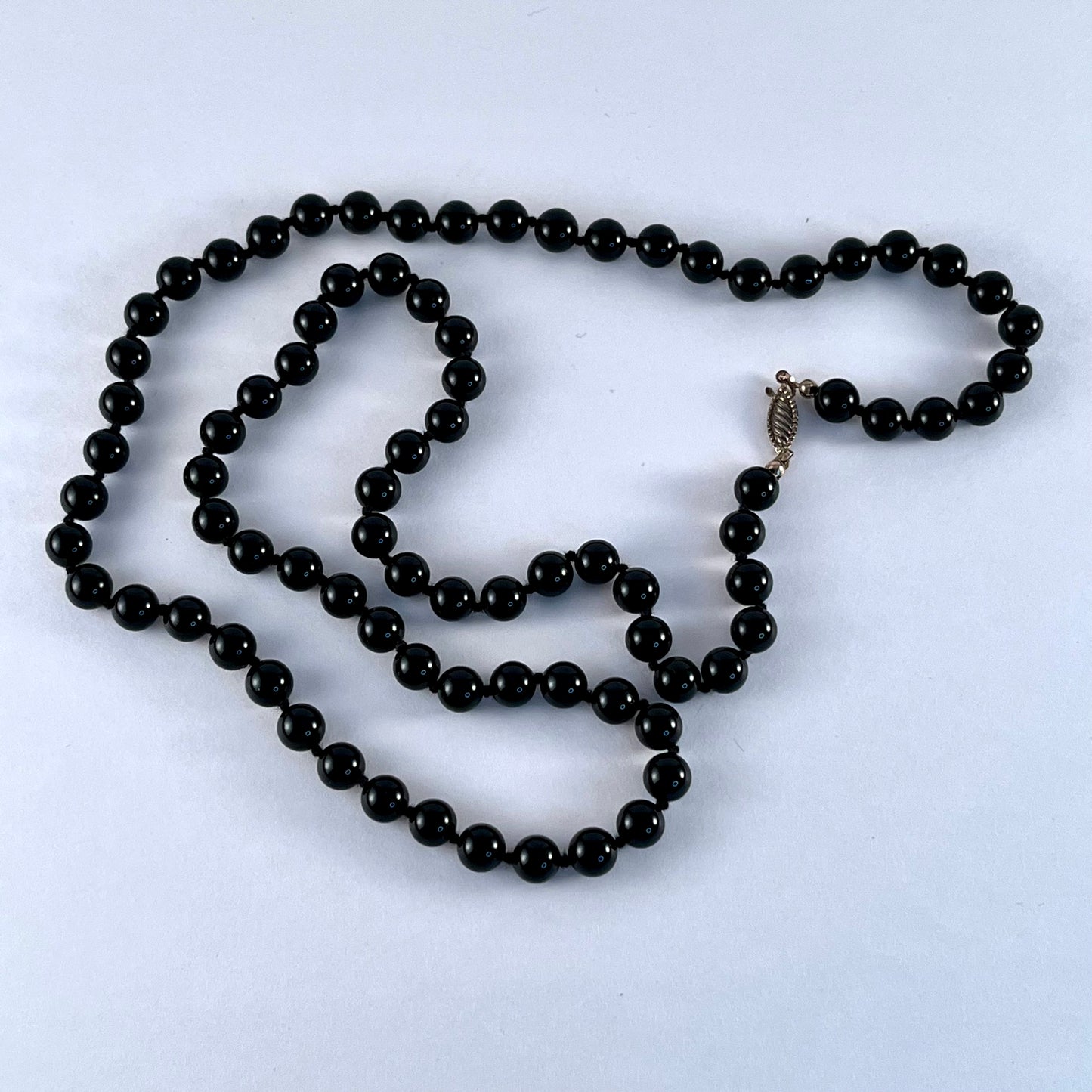 1950s Taiwan Hand Knotted Glass Bead Necklace