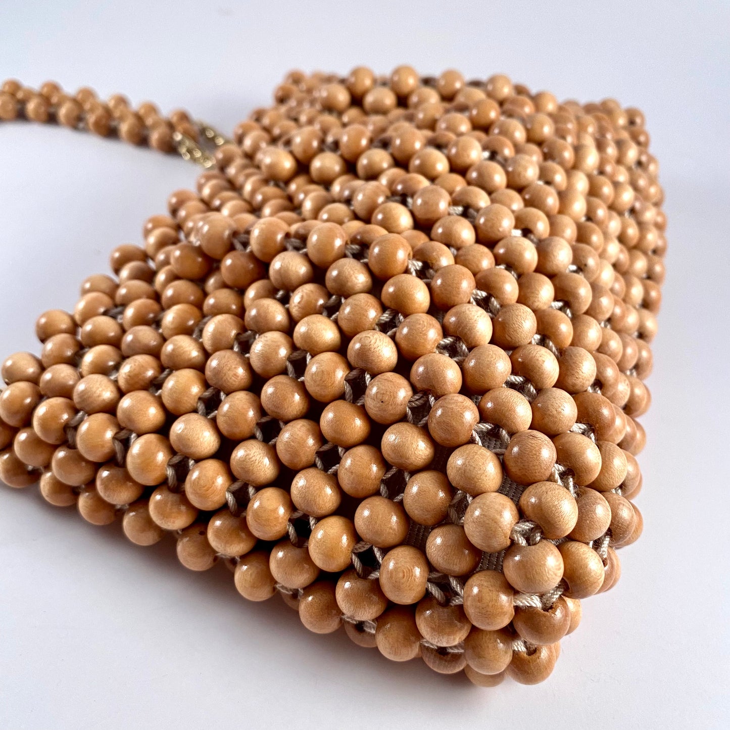 1960s Walborg Wooden Beaded Purse