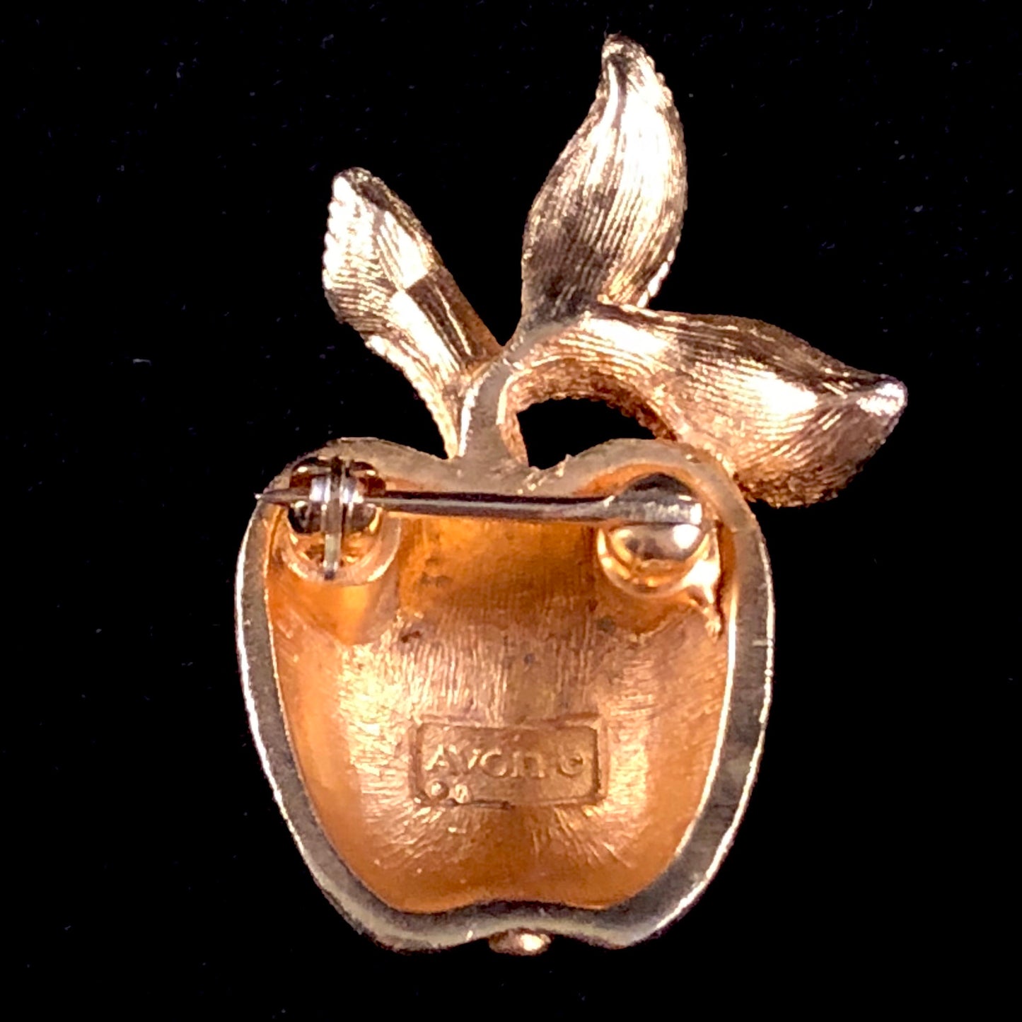 1974 Avon Gilded Apple Brooch - Retro Kandy Vintage