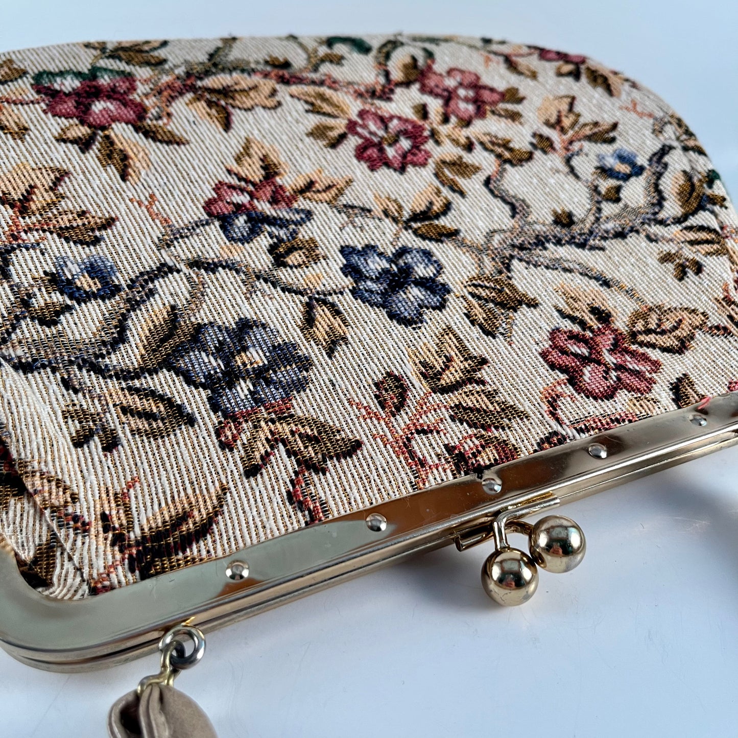 1960s Flowered Tapestry Handbag