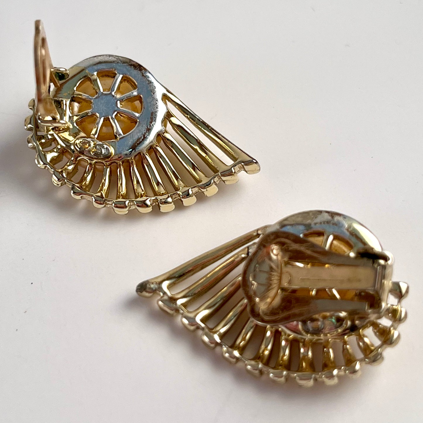 1956 Sarah Coventry Pearl Flight Earrings